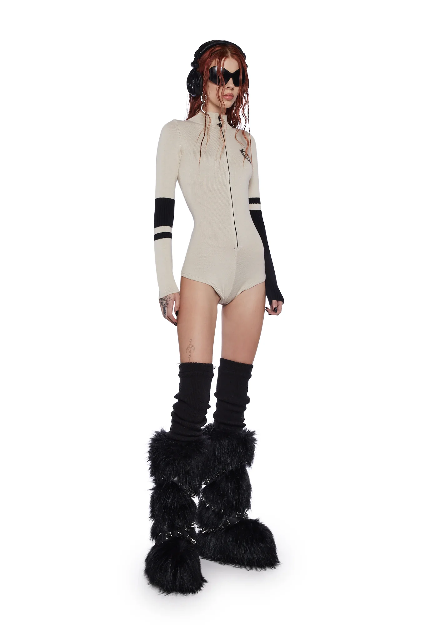 Fader Sweater Knit Romper - Image 2