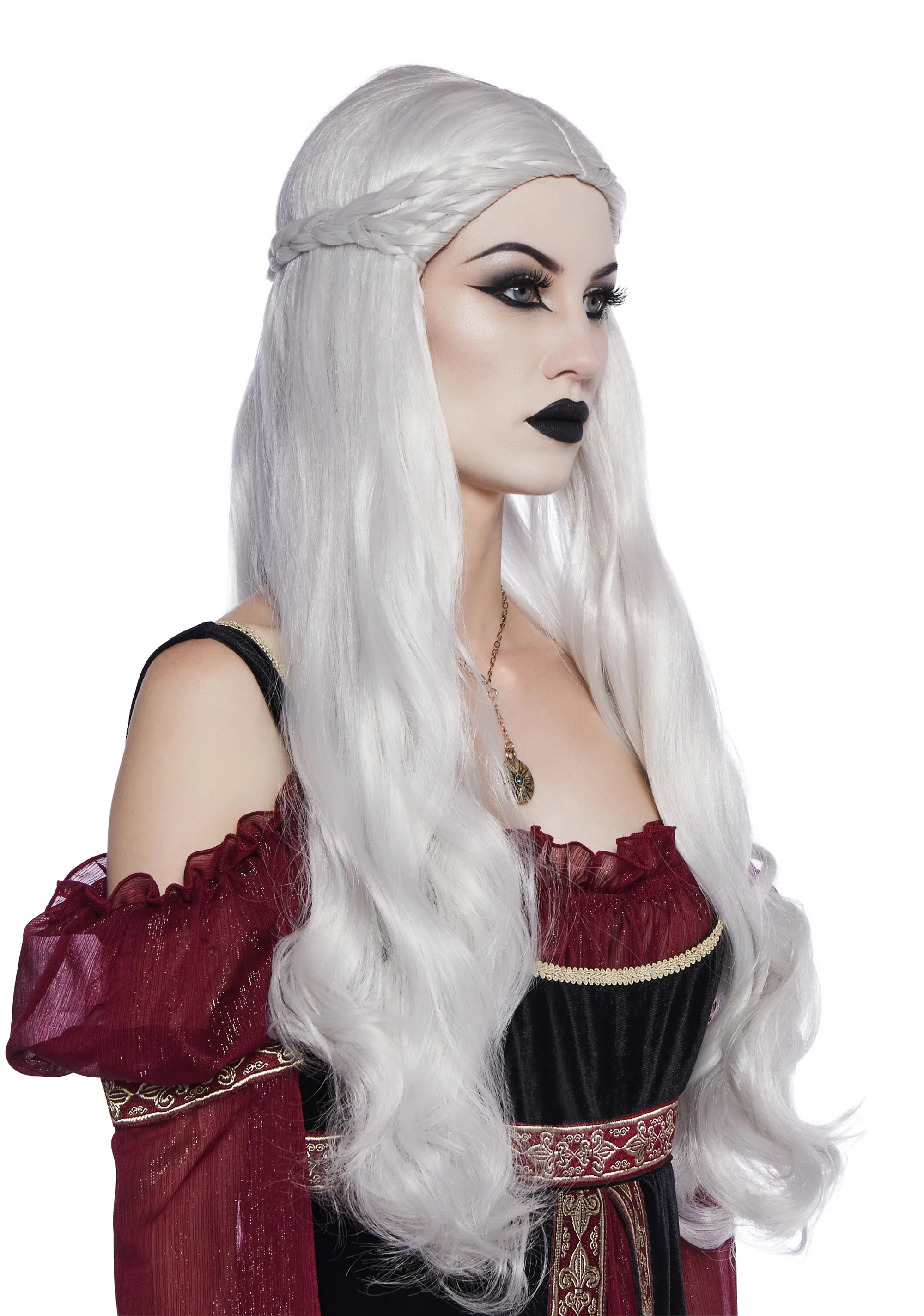 Faire Fables Renaissance Wig - White - Image 2