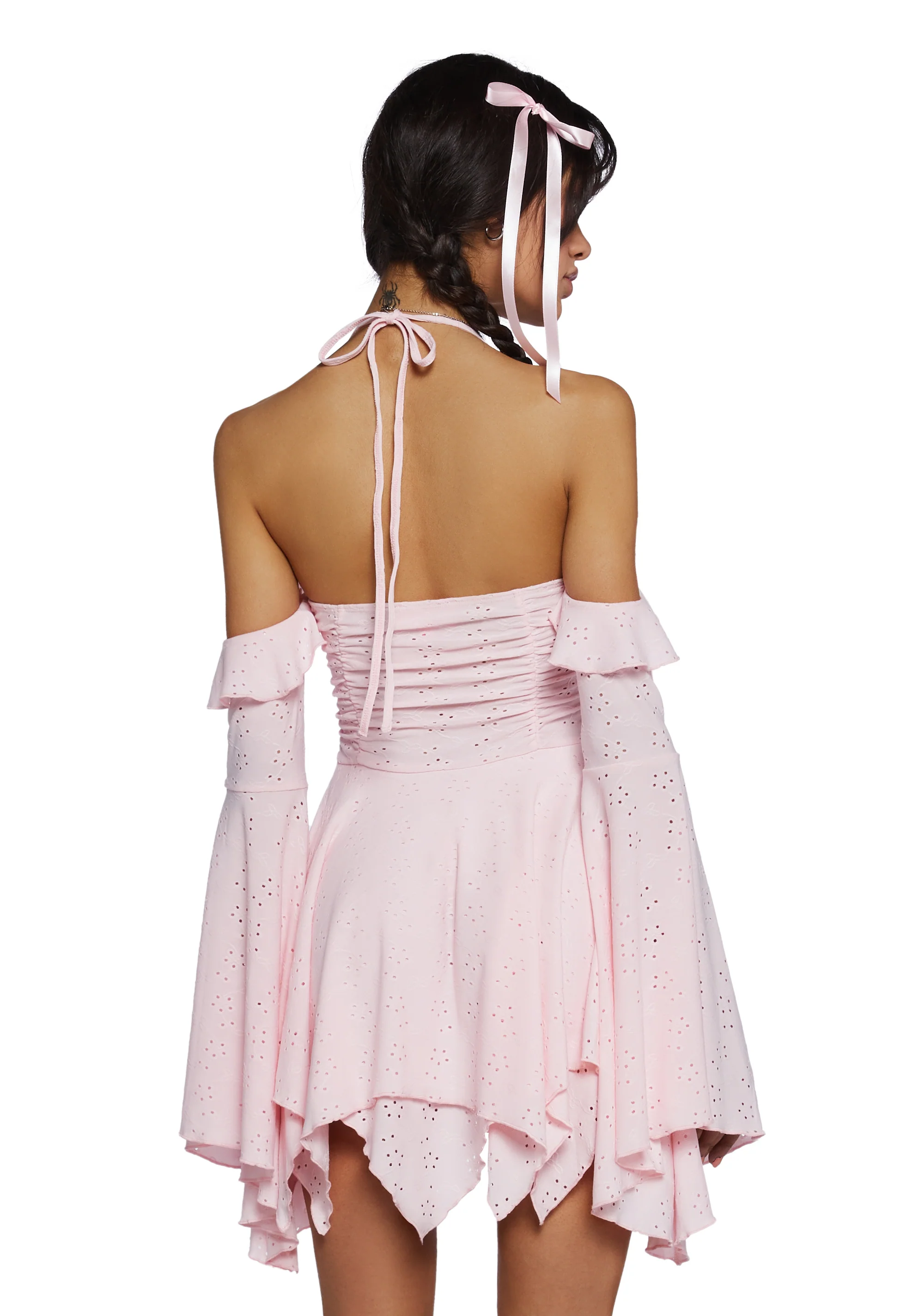 Fairy Delights Ruffled Handkerchief Dress - Pink - Image 4