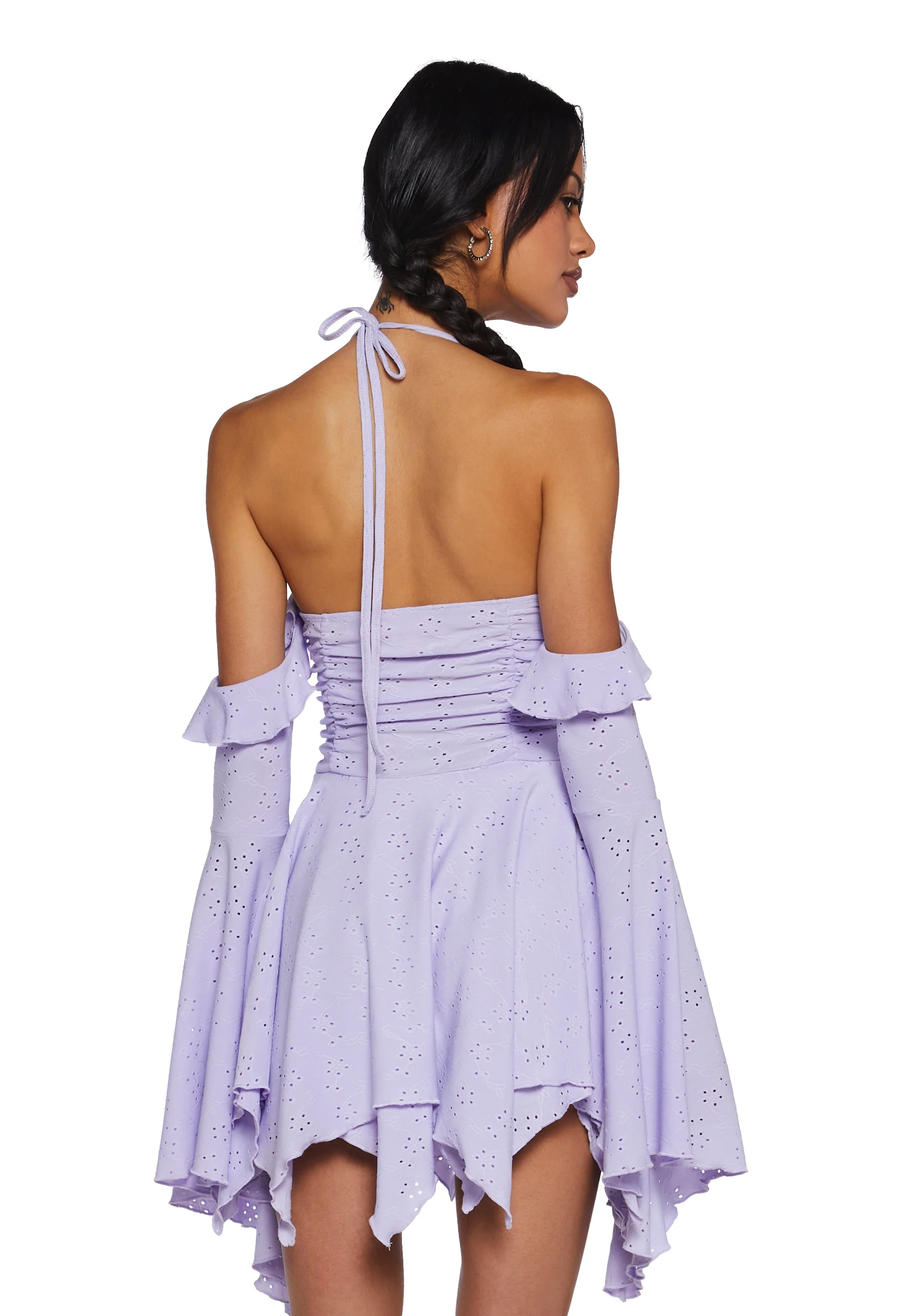 Fairy Delights Ruffled Handkerchief Dress - Purple - Image 4