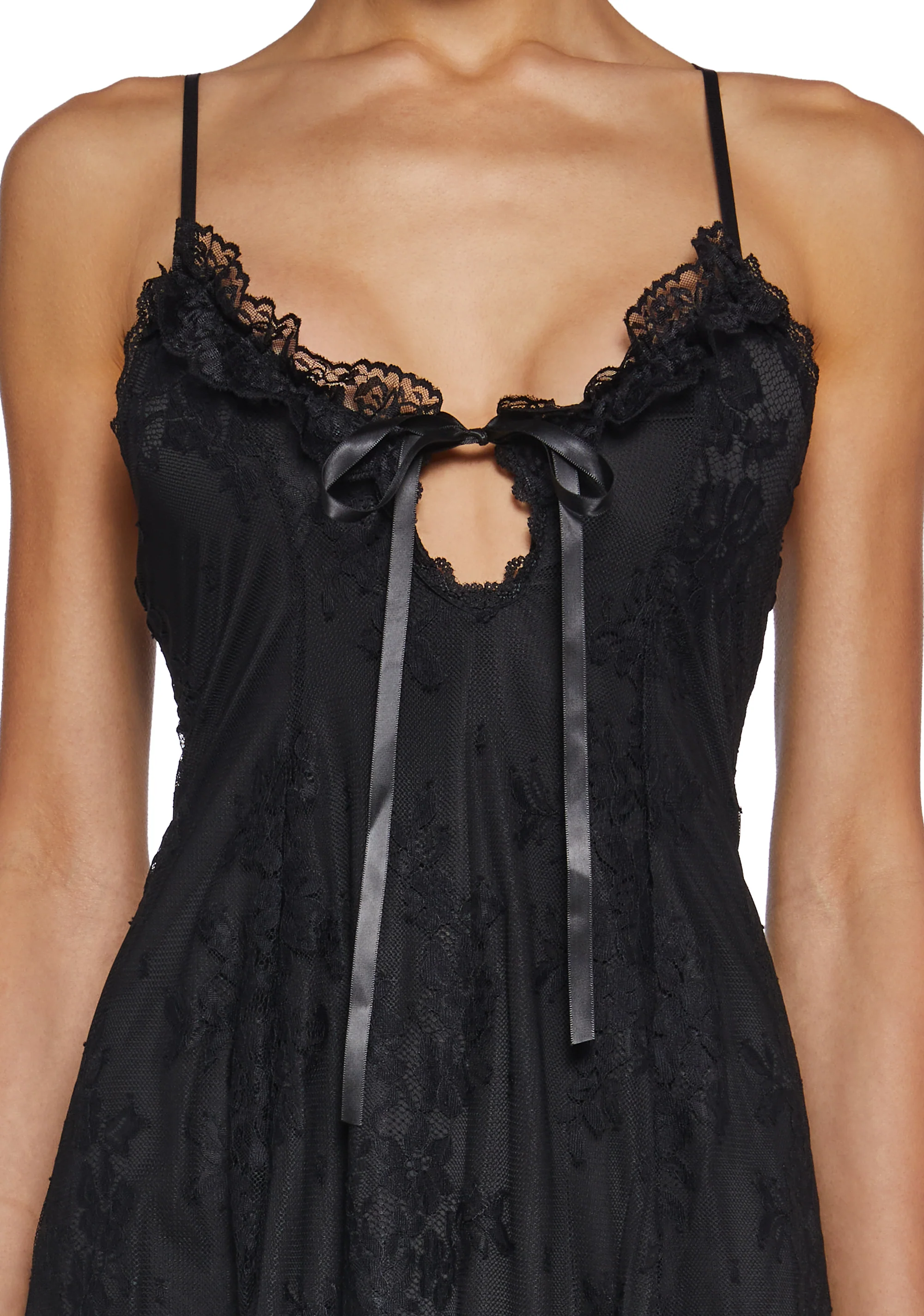 Faithfully Doomed Lace Mini Dress - Black - Image 5