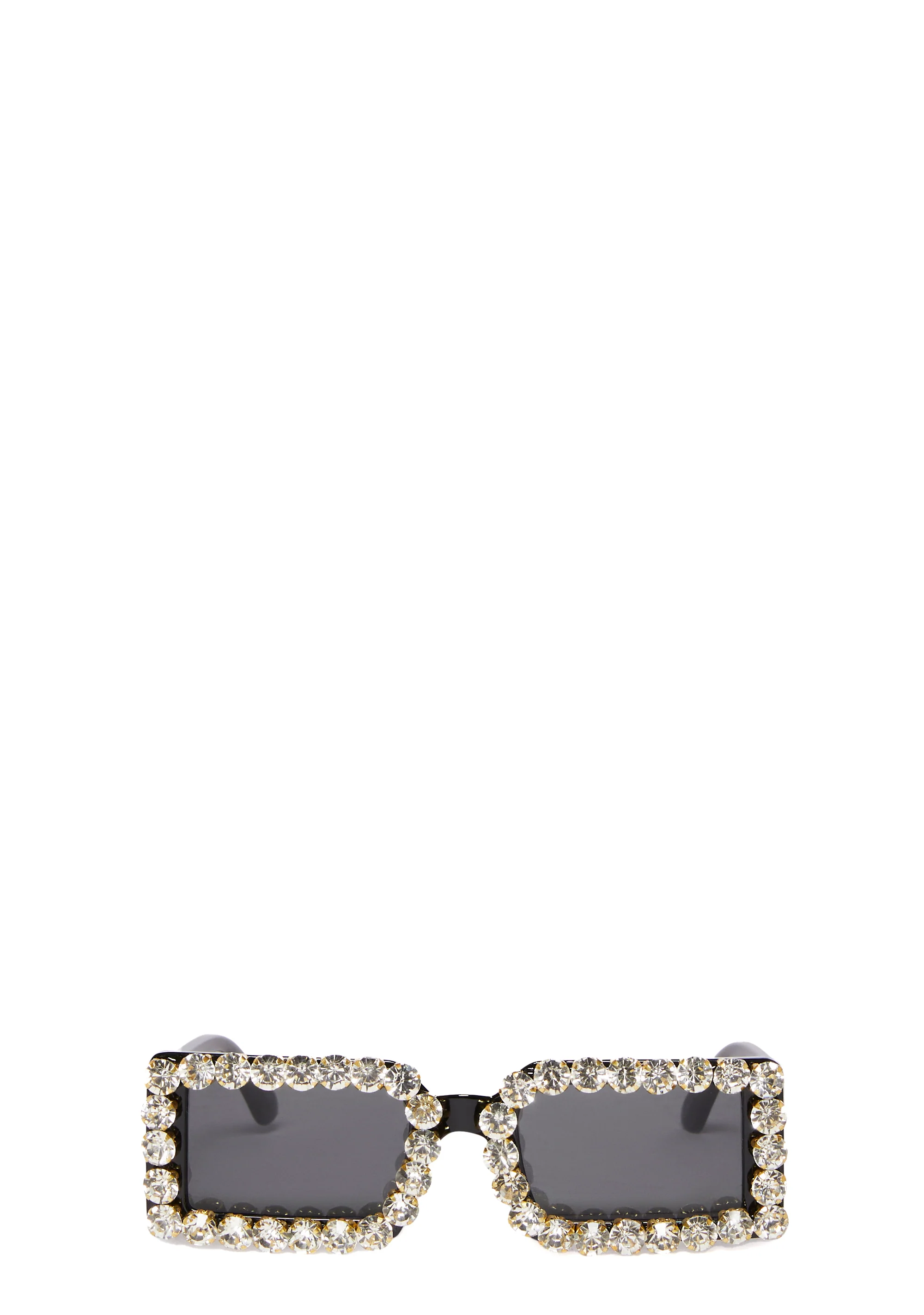 Fake Attitude Crystal Sunglasses - Black - Image 2