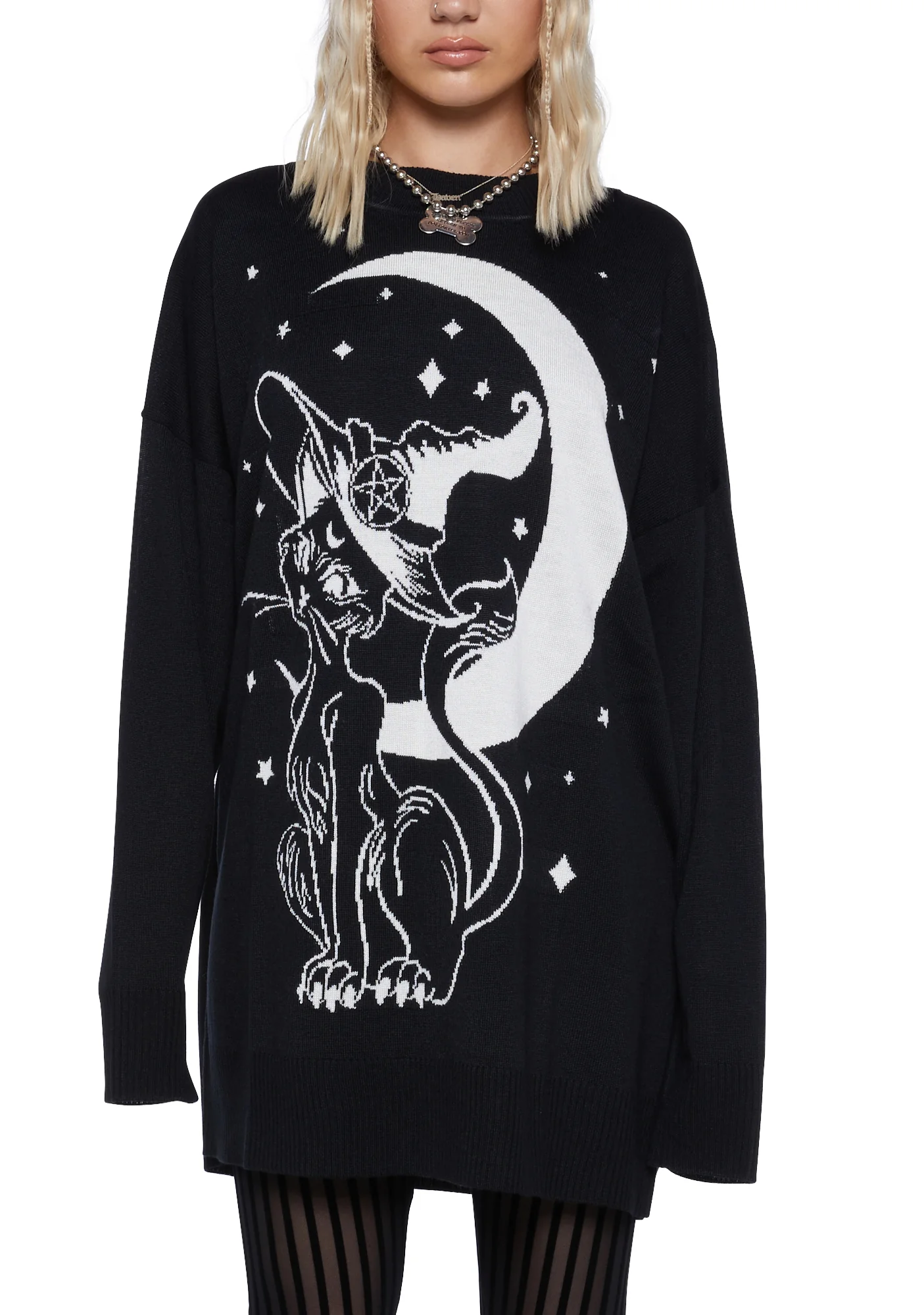 Familiar Kitty Knit Sweater - Image 5