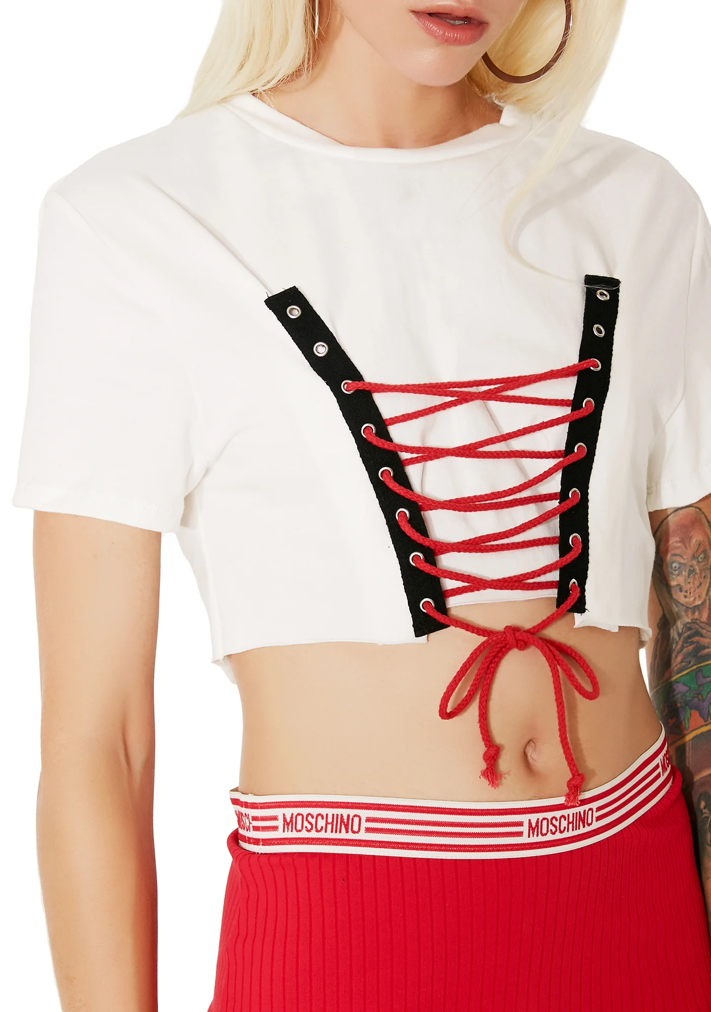 Fast Lane Lace-Up Crop Top - Image 3