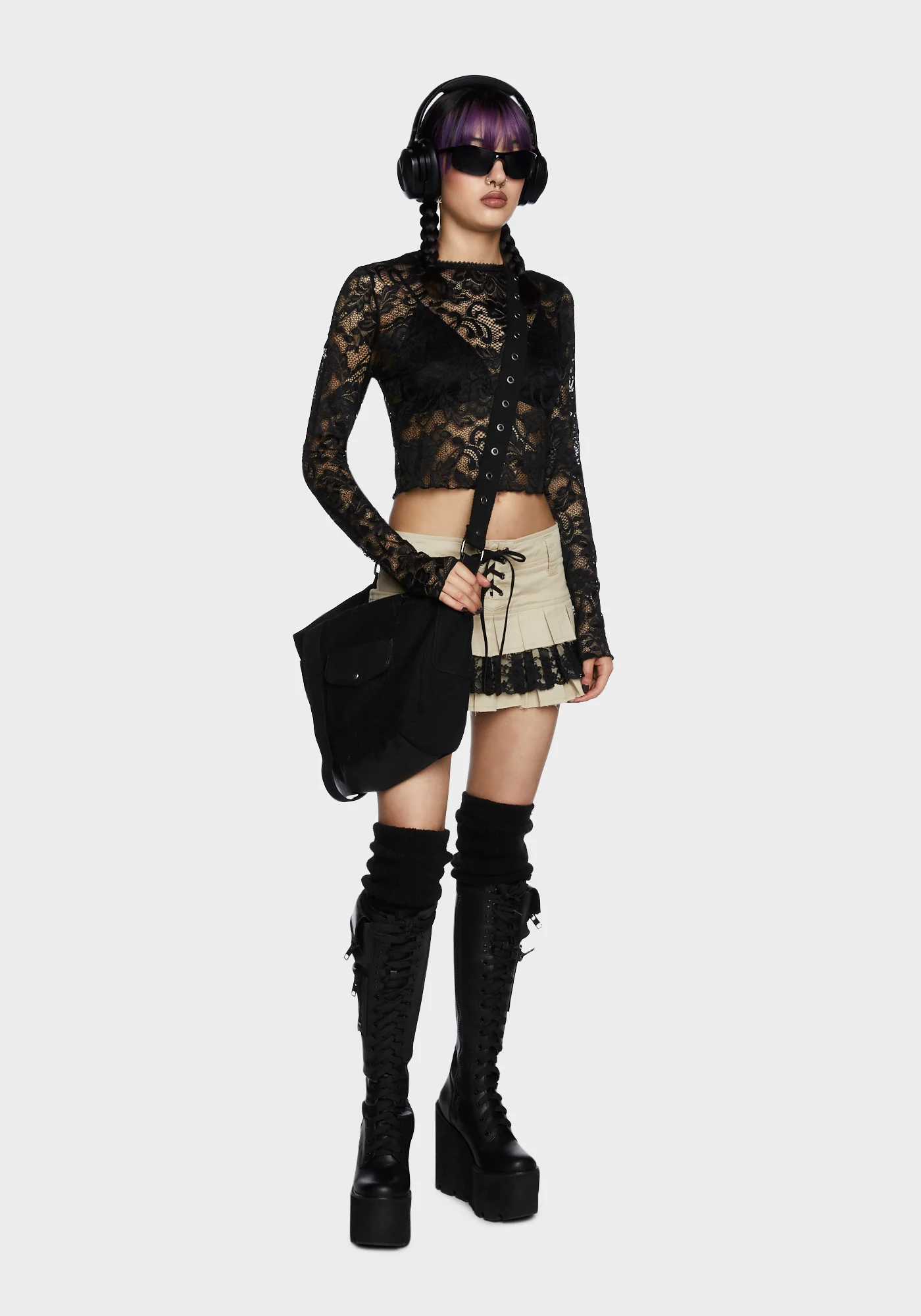 Feelin' Contempt Lace Crop Top - Image 2