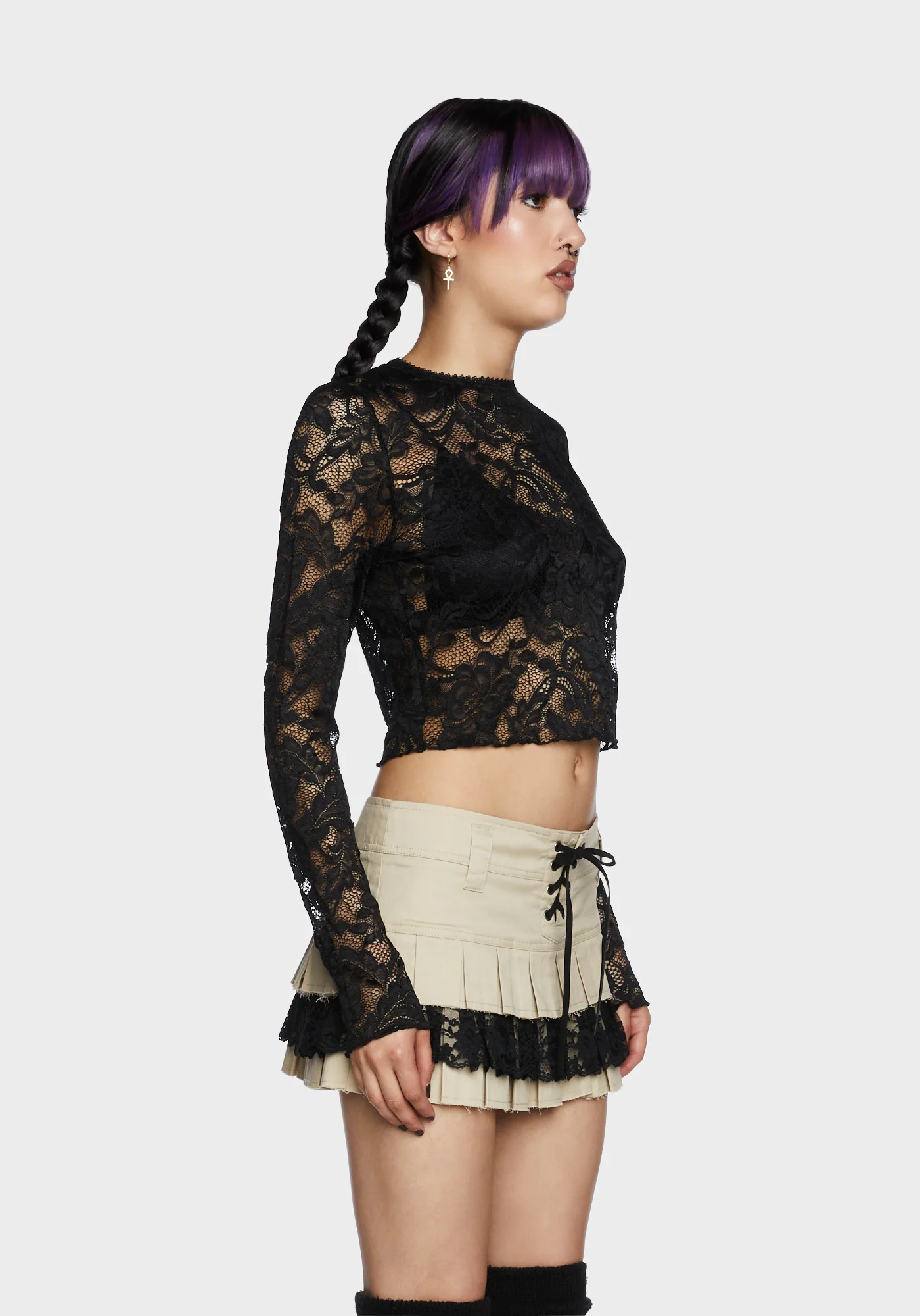 Feelin' Contempt Lace Crop Top - Image 3