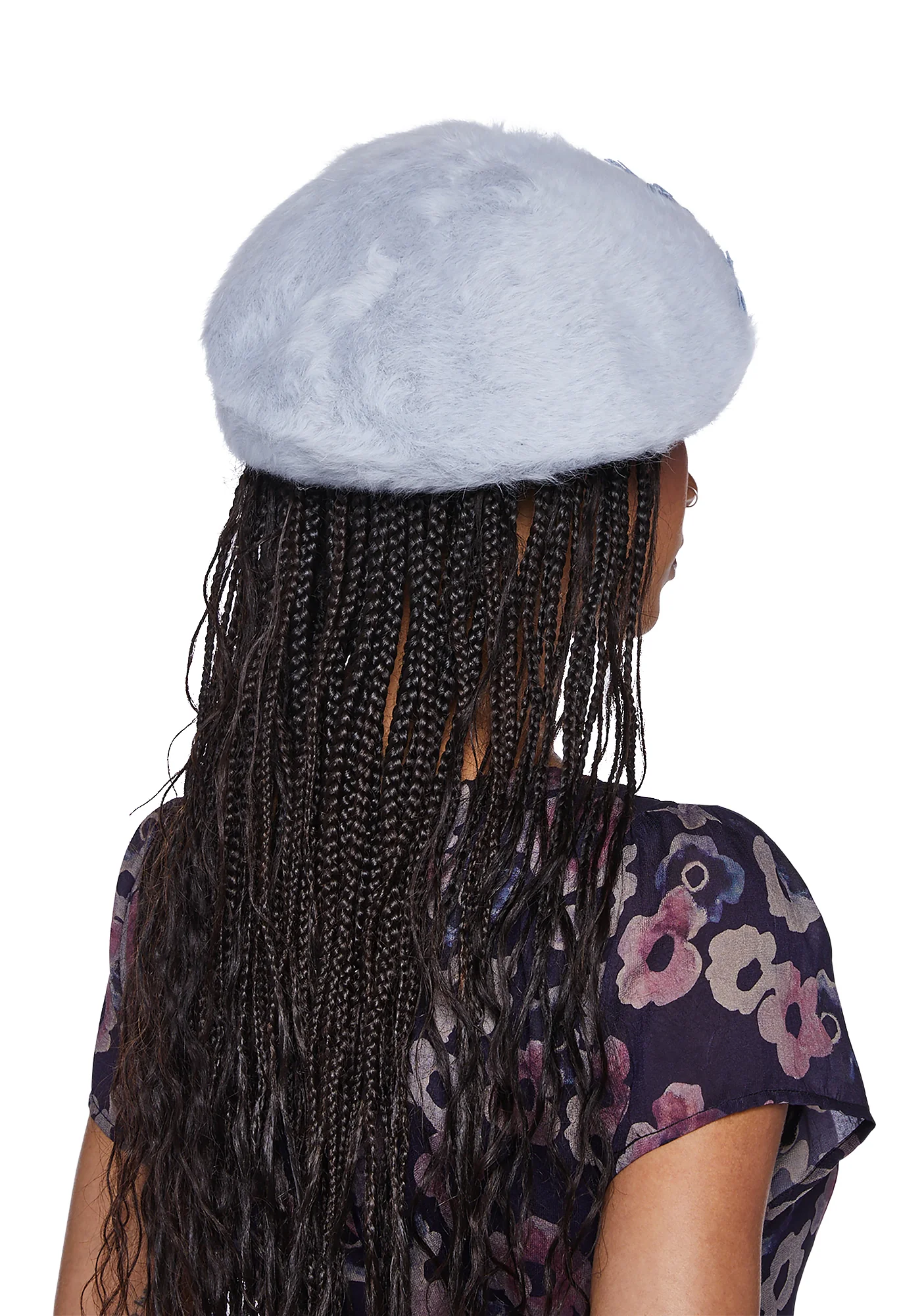 Feeling Fuzzy Butterfly Beret - Blue - Image 4