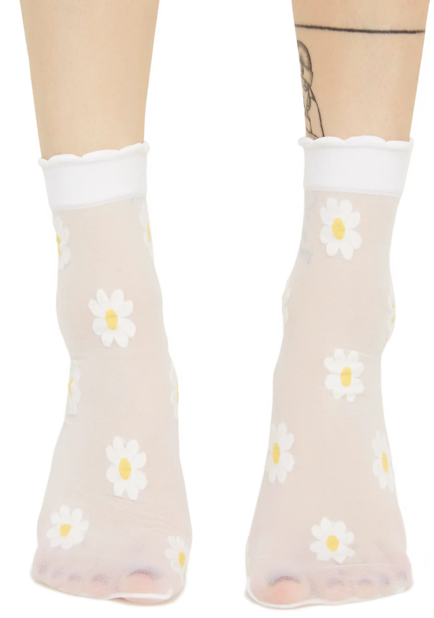 Fields Of Flowers Sheer Ankle Socks - Image 3