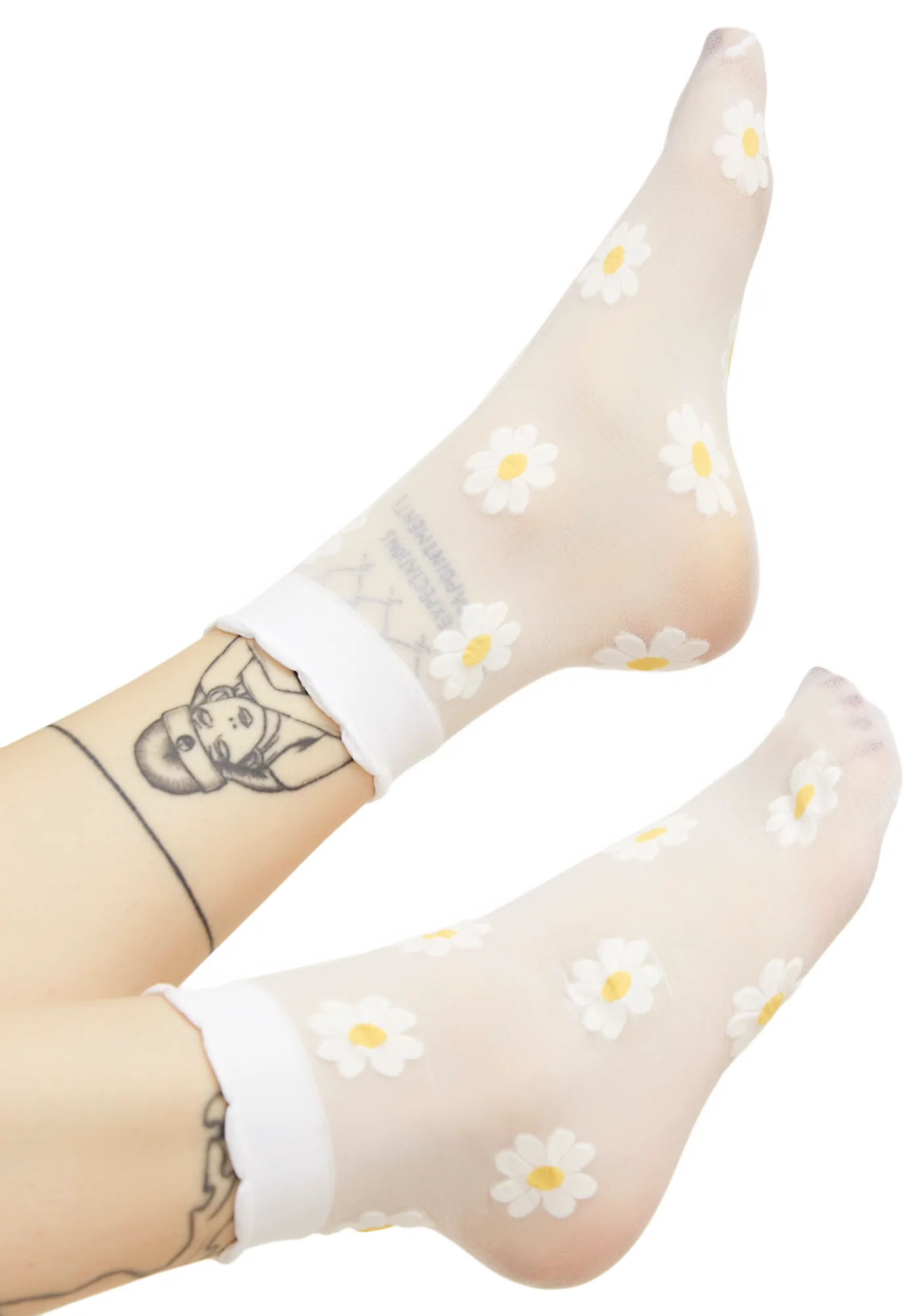 Fields Of Flowers Sheer Ankle Socks - Image 4