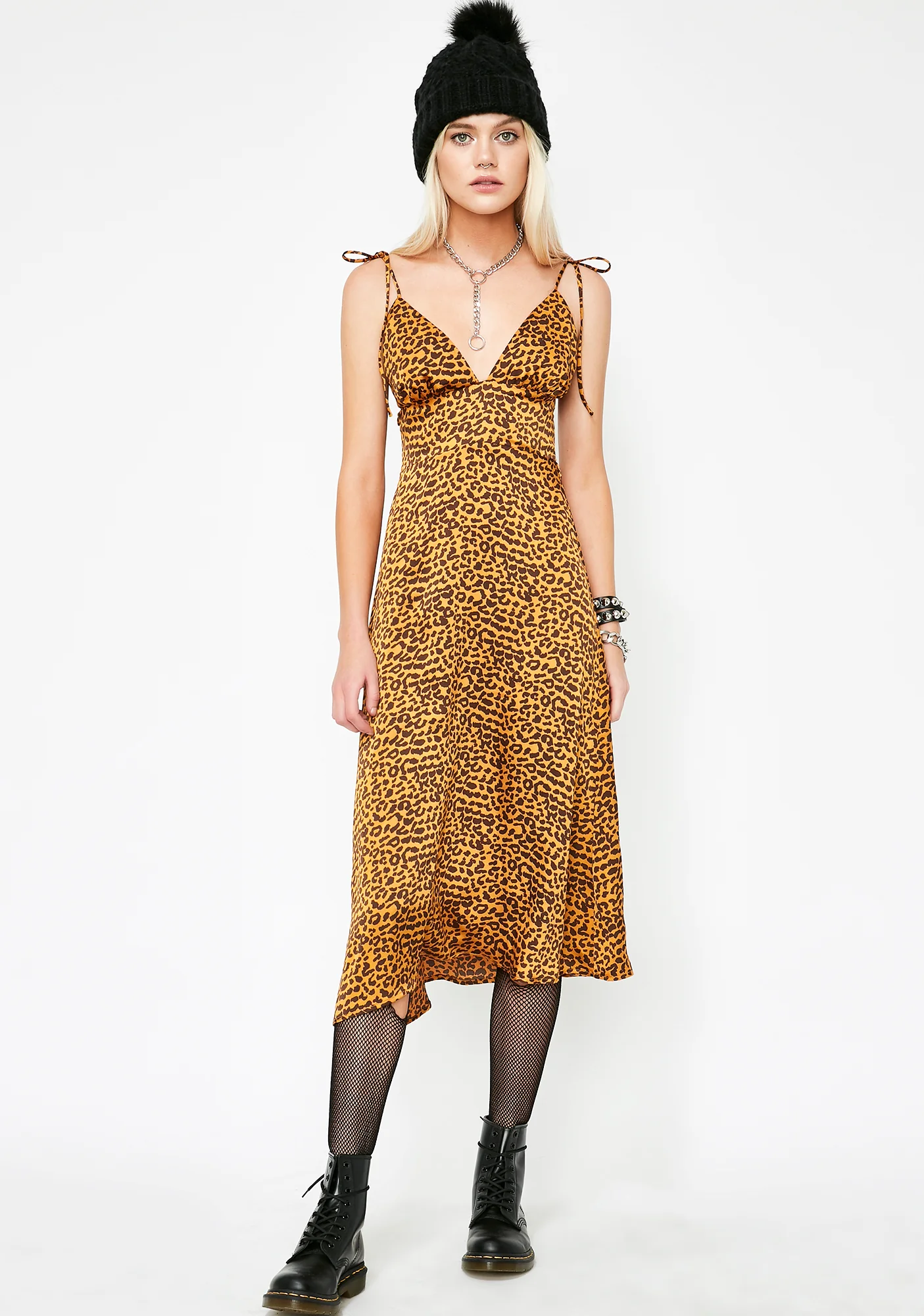 Fiery Feline Slip Dress - Image 7