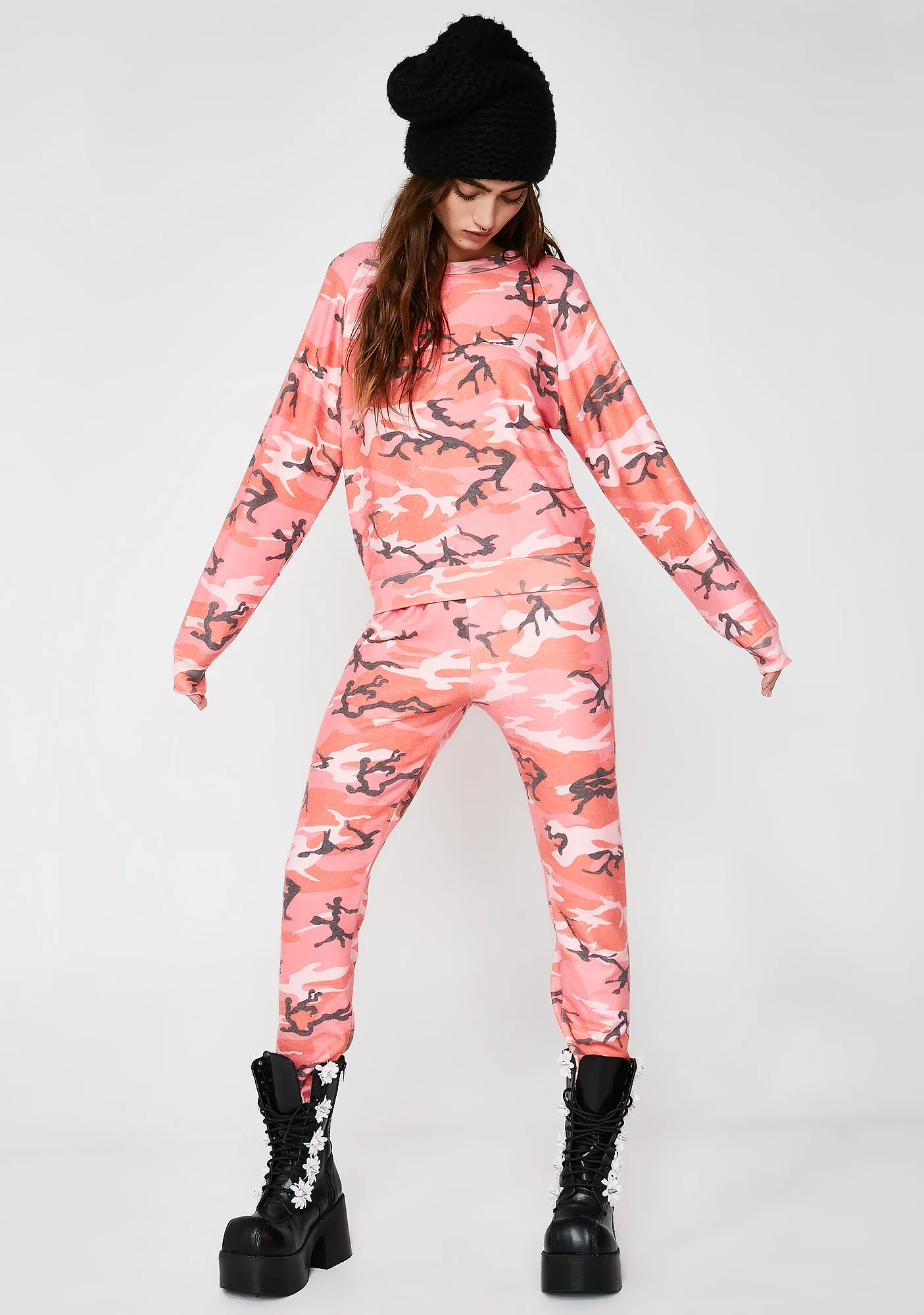 Fire Camo Junior Sweatshirt - Image 5