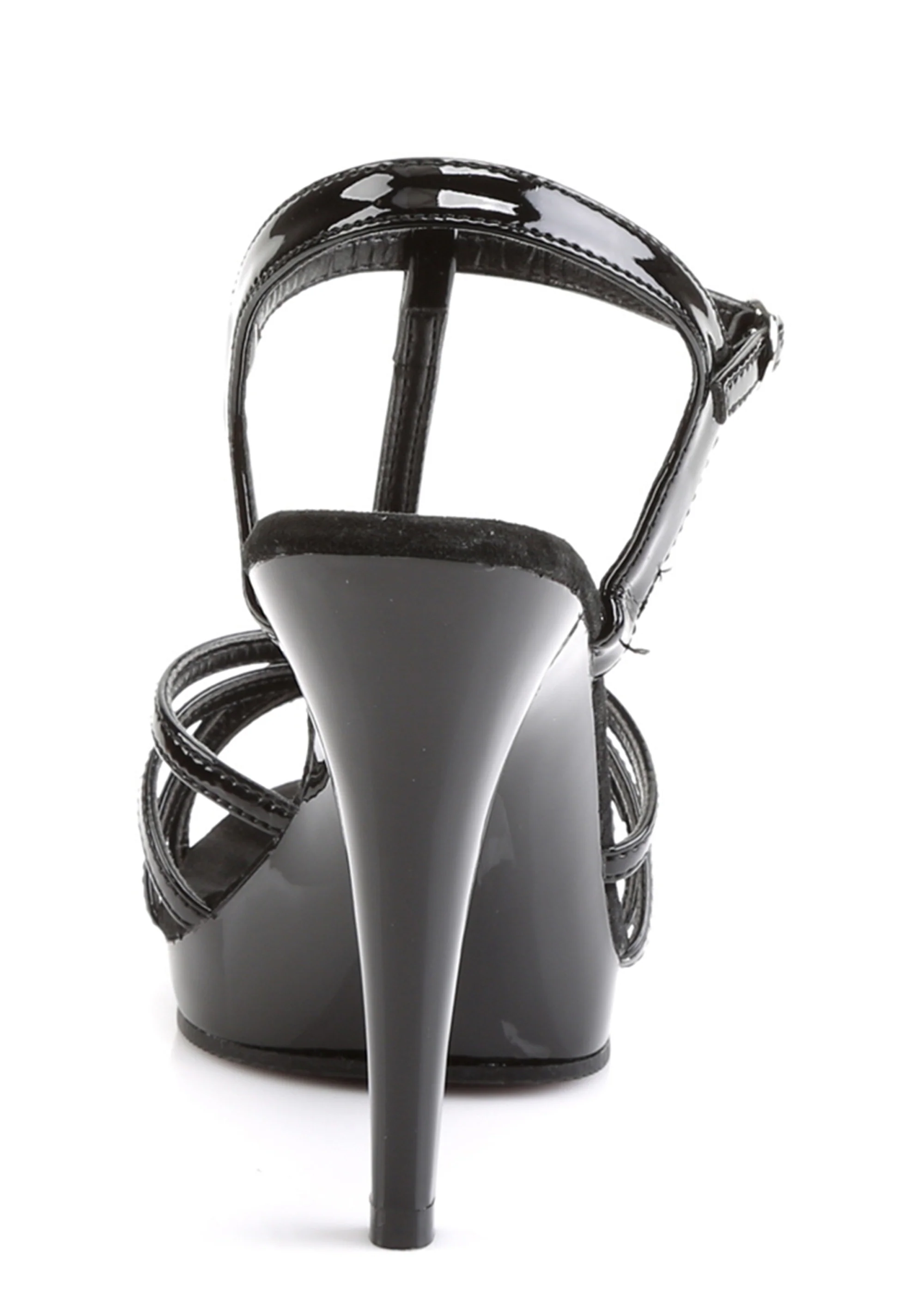 Flair-420 Platform T-Strap Sandals-Black - Image 4