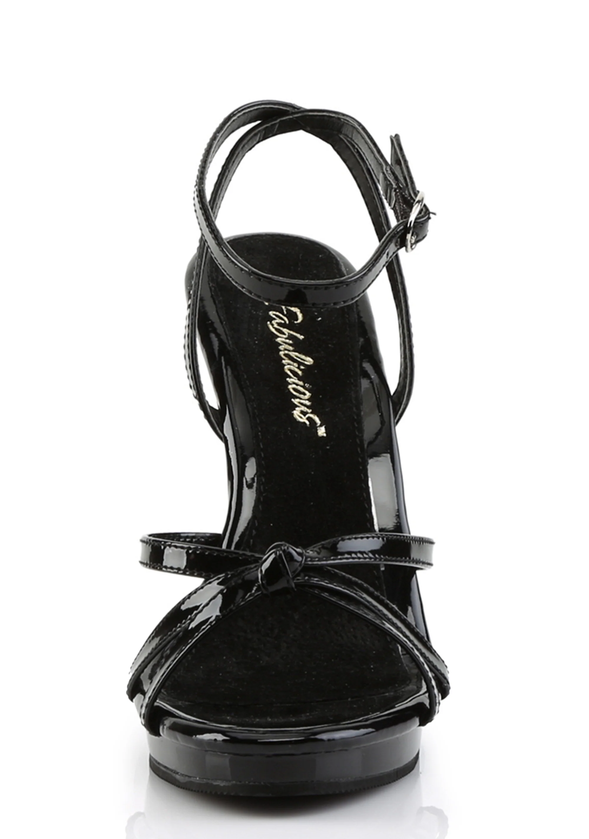 Flair-436 Platform Strappy Ankle Wrap Sandals-Black - Image 3