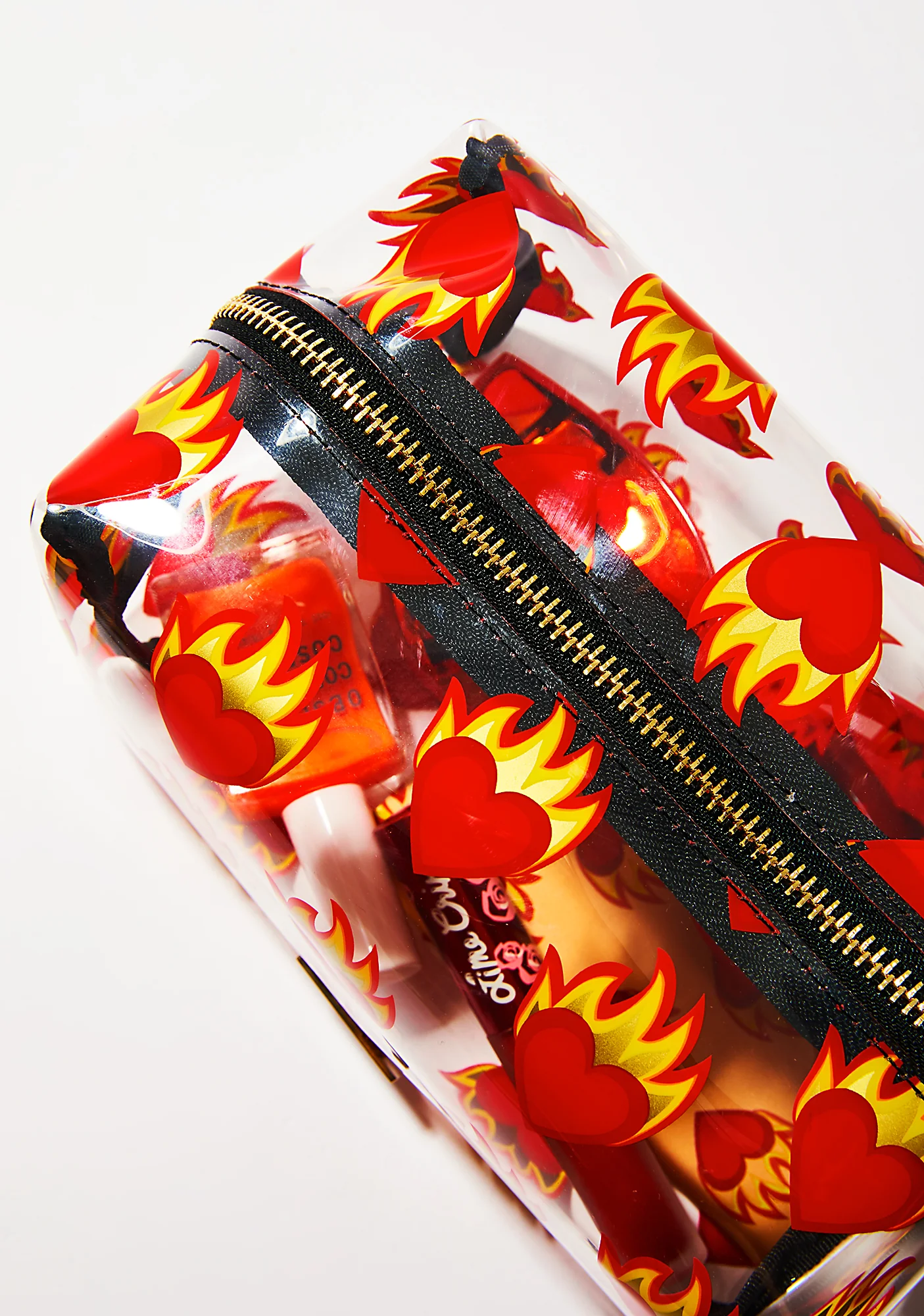 Flaming Heart Make Up Bag - Image 4