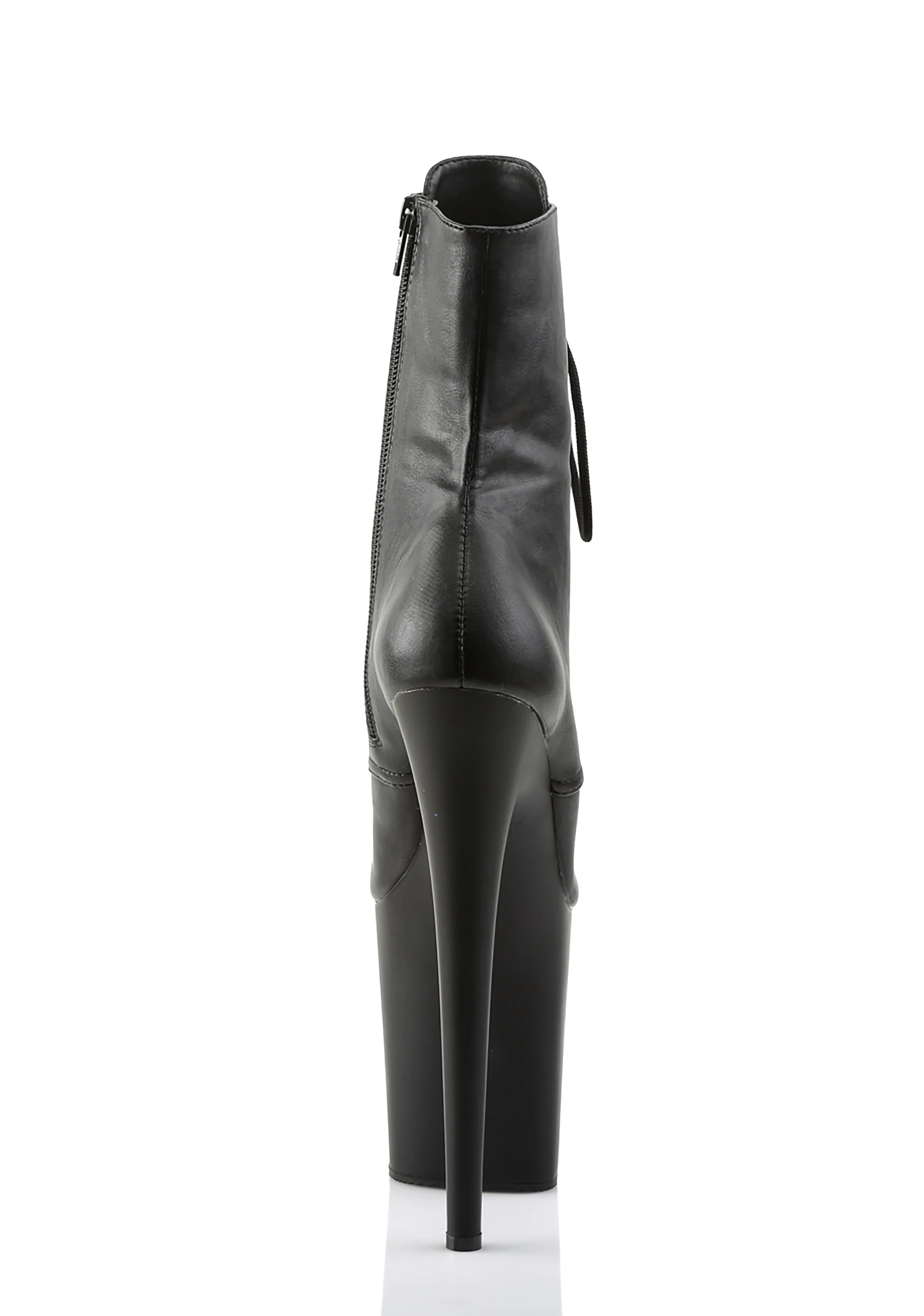 Flamingo-1020 Platform Ankle Boots-Black PU - Image 4