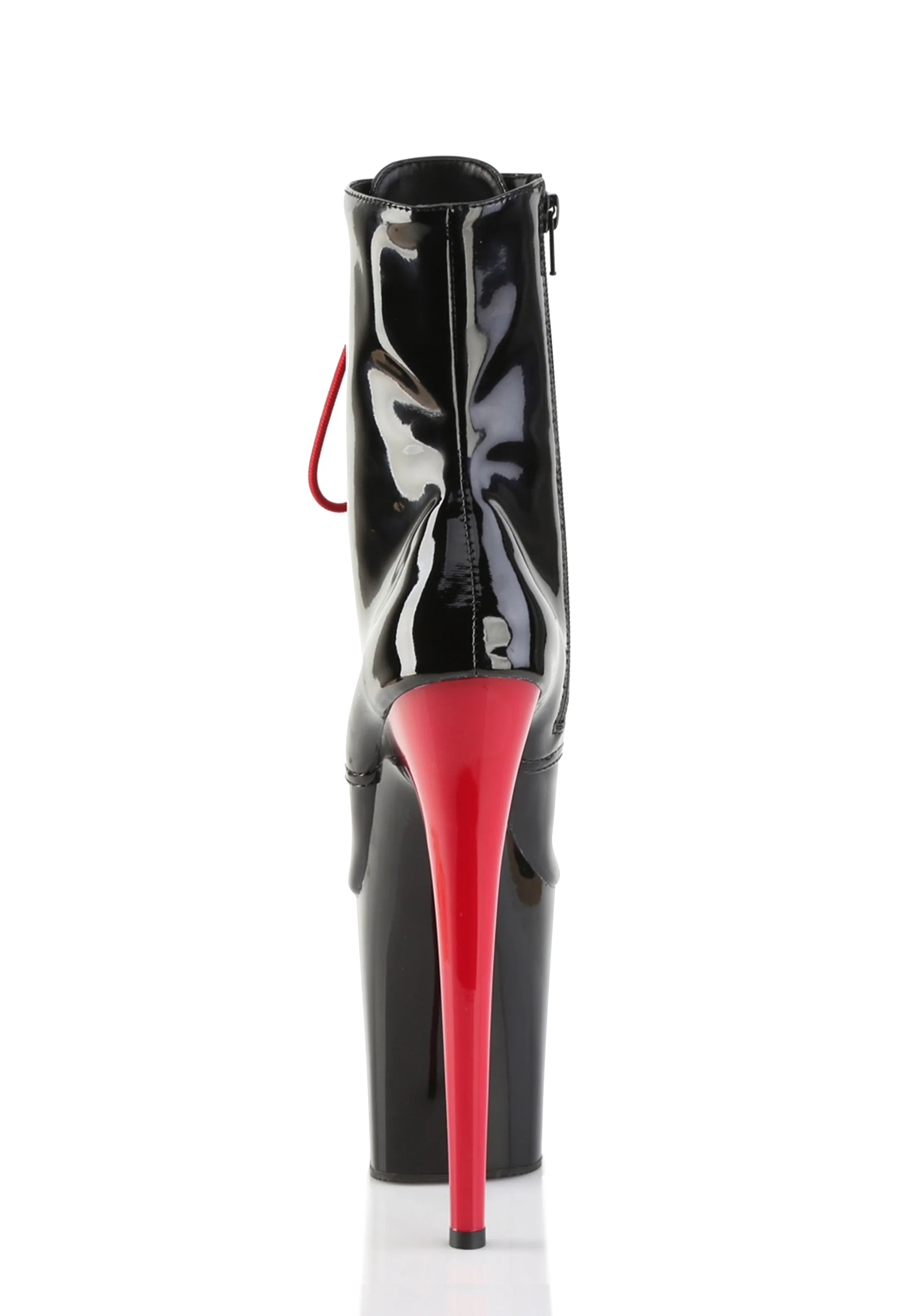 Flamingo-1020 Platform Ankle Boots-Black-Red - Image 4