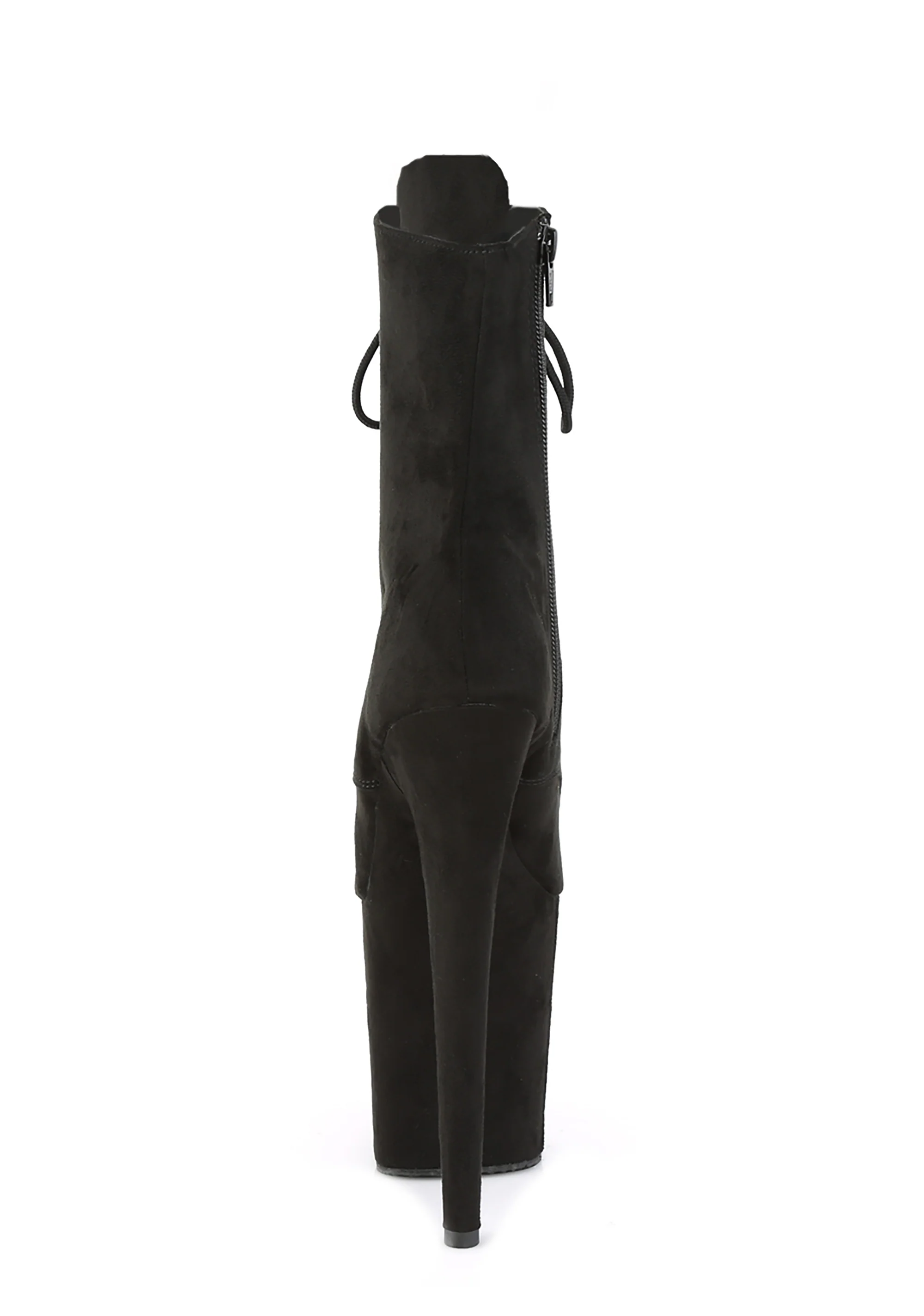 Flamingo-1021 Platform Peep Toe Ankle Boots-Black - Image 4
