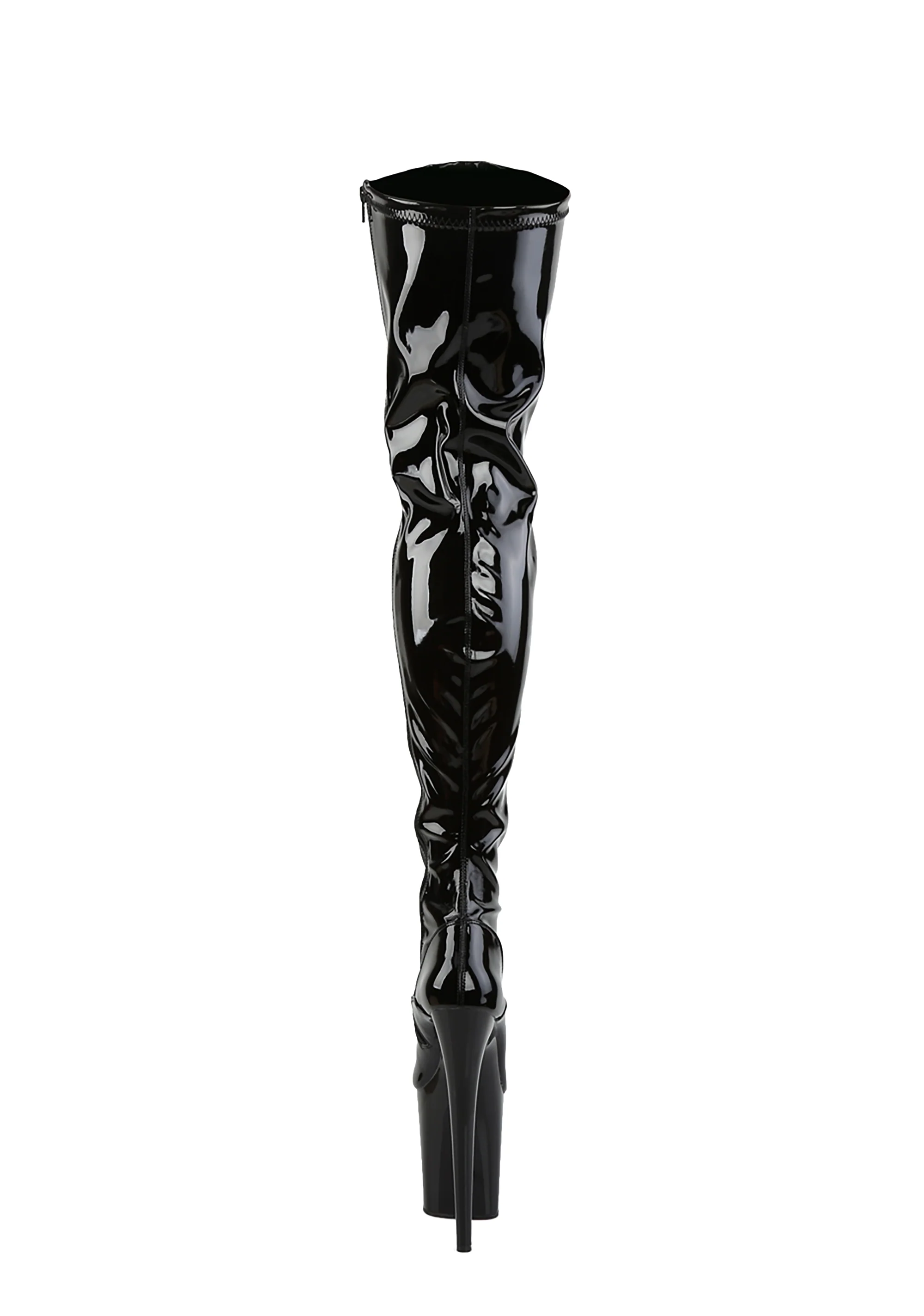 Flamingo-3000 Platform Thigh High Boots-Black - Image 4