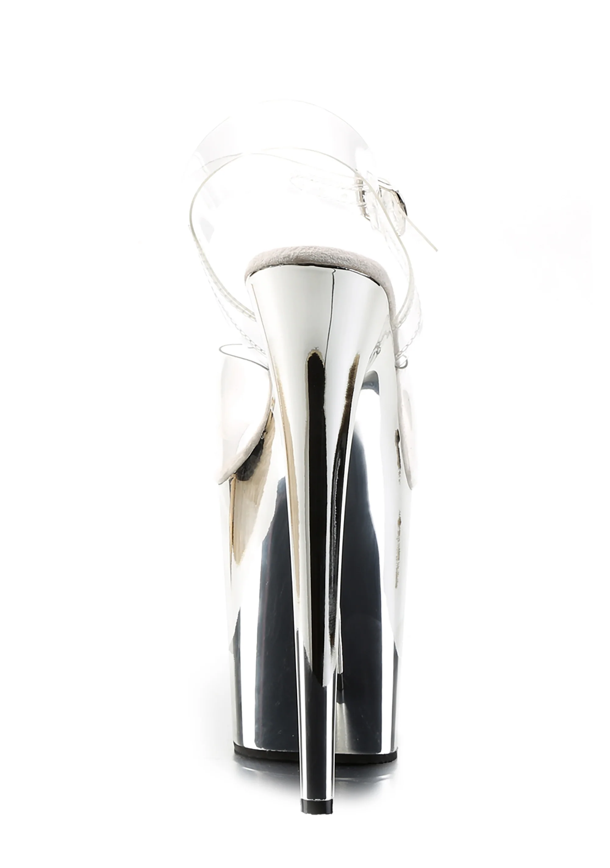 Flamingo-808 Platform Ankle Strap Sandals-Silver Chrome - Image 4