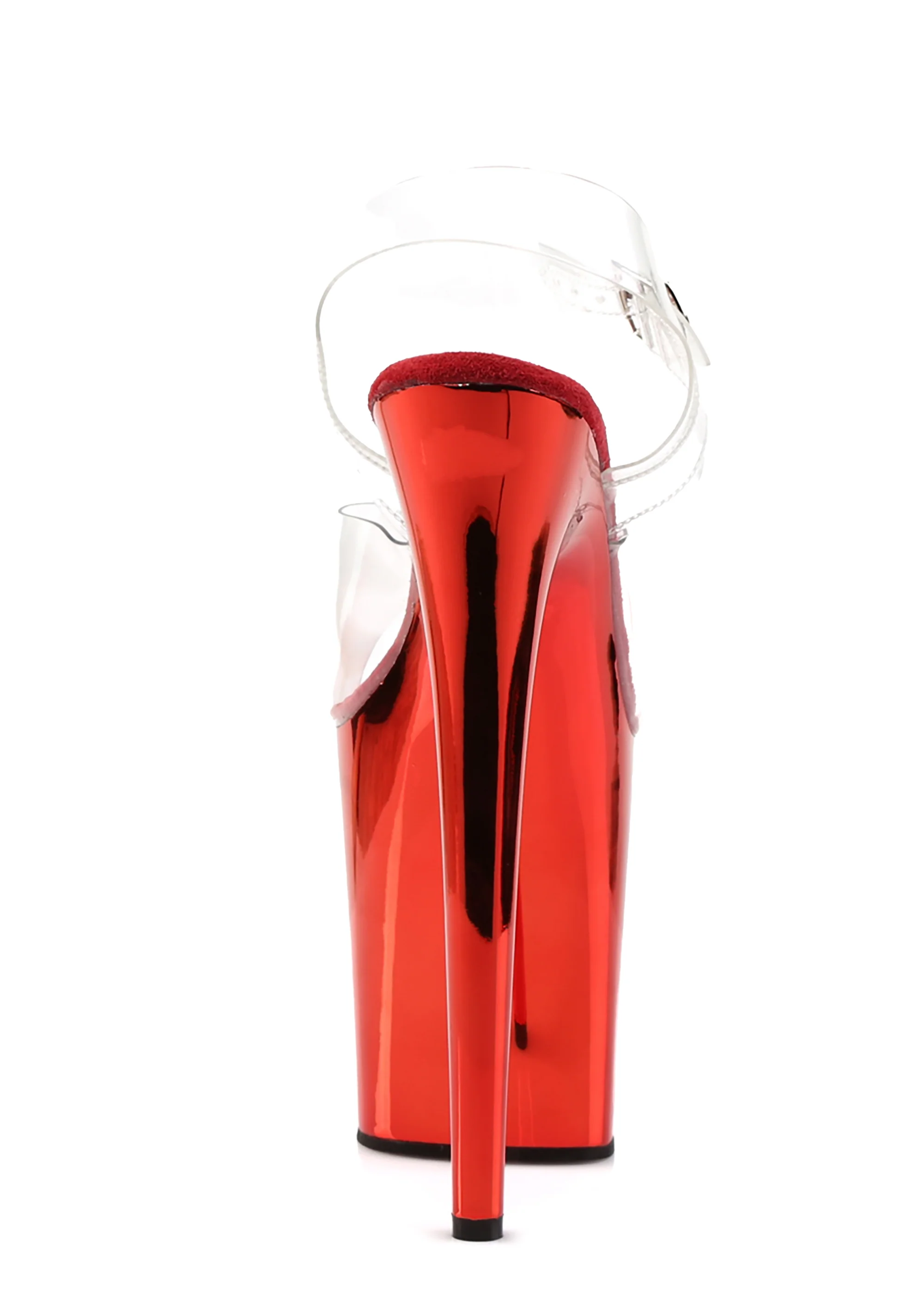 Flamingo-808 Platform Ankle Strap Sandals-Red Chrome - Image 4