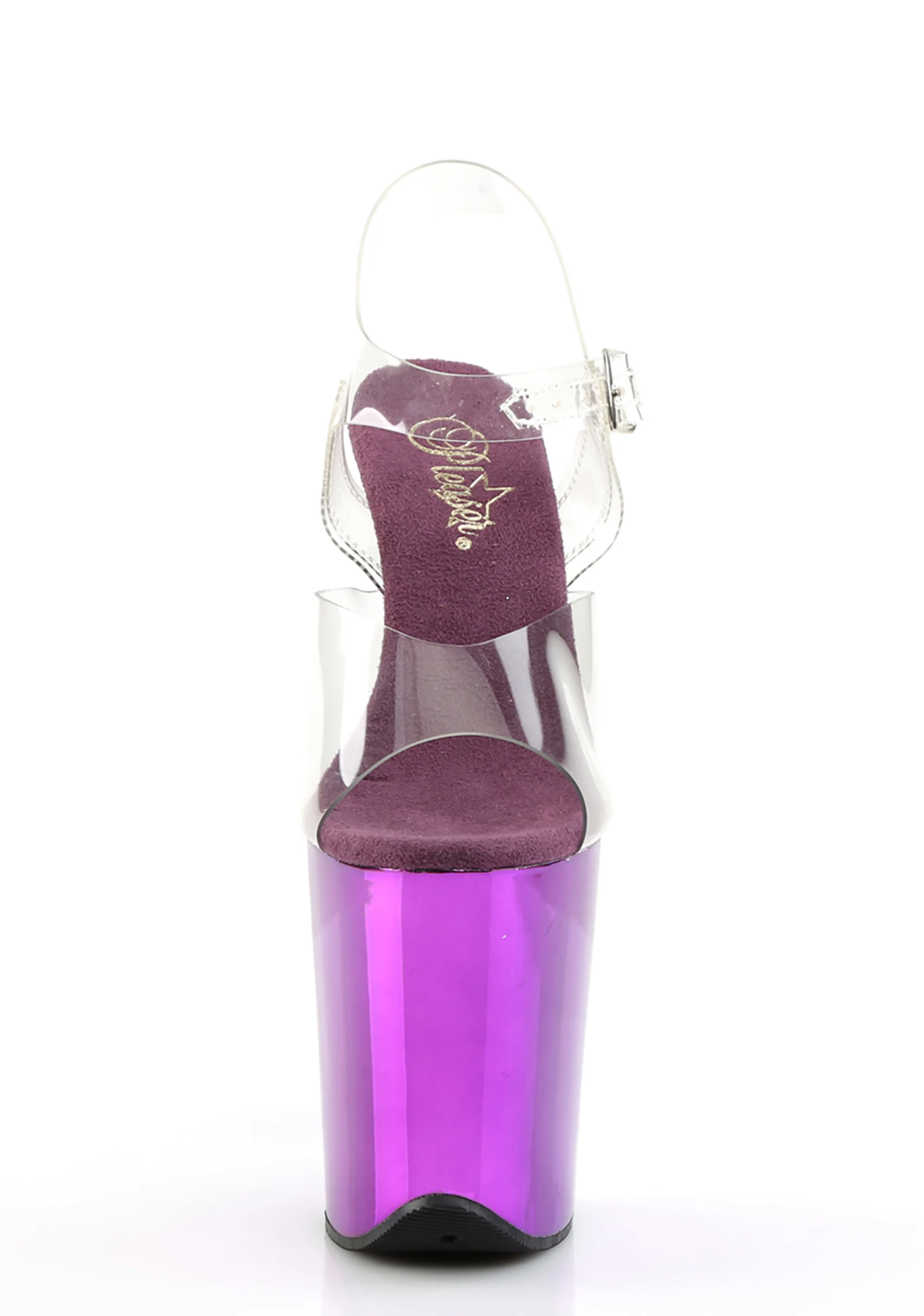 Flamingo-808 Platform Ankle Strap Sandals-Purple Chrome - Image 3