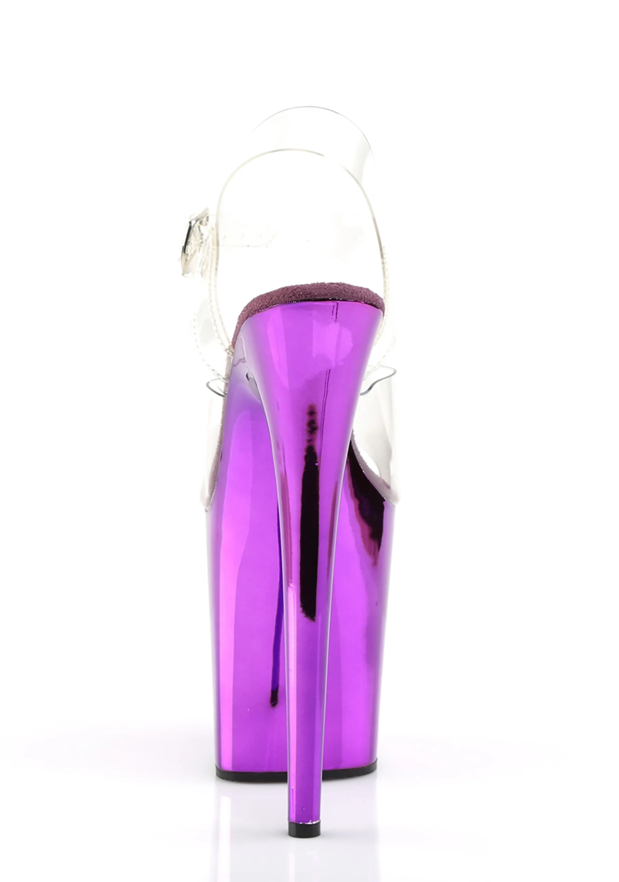 Flamingo-808 Platform Ankle Strap Sandals-Purple Chrome - Image 4