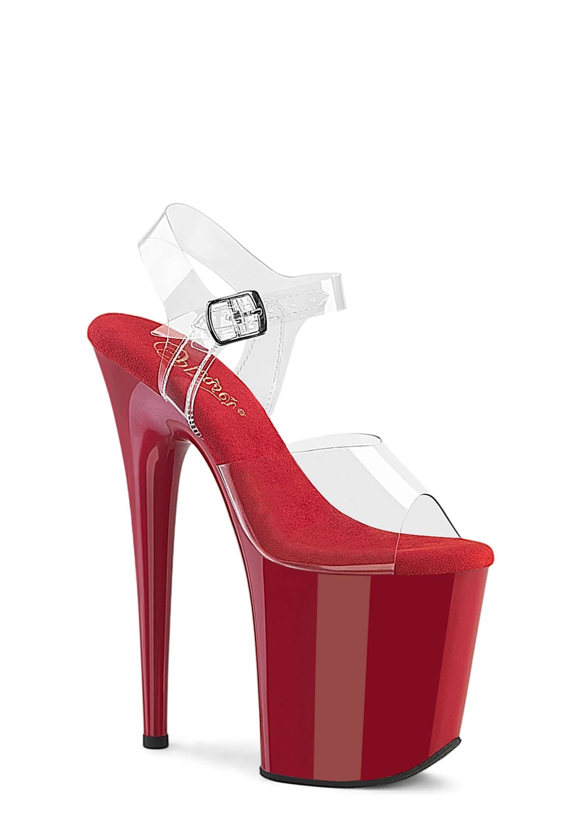 Flamingo-808 Platform Ankle Strap Sandals-Red - Image 5