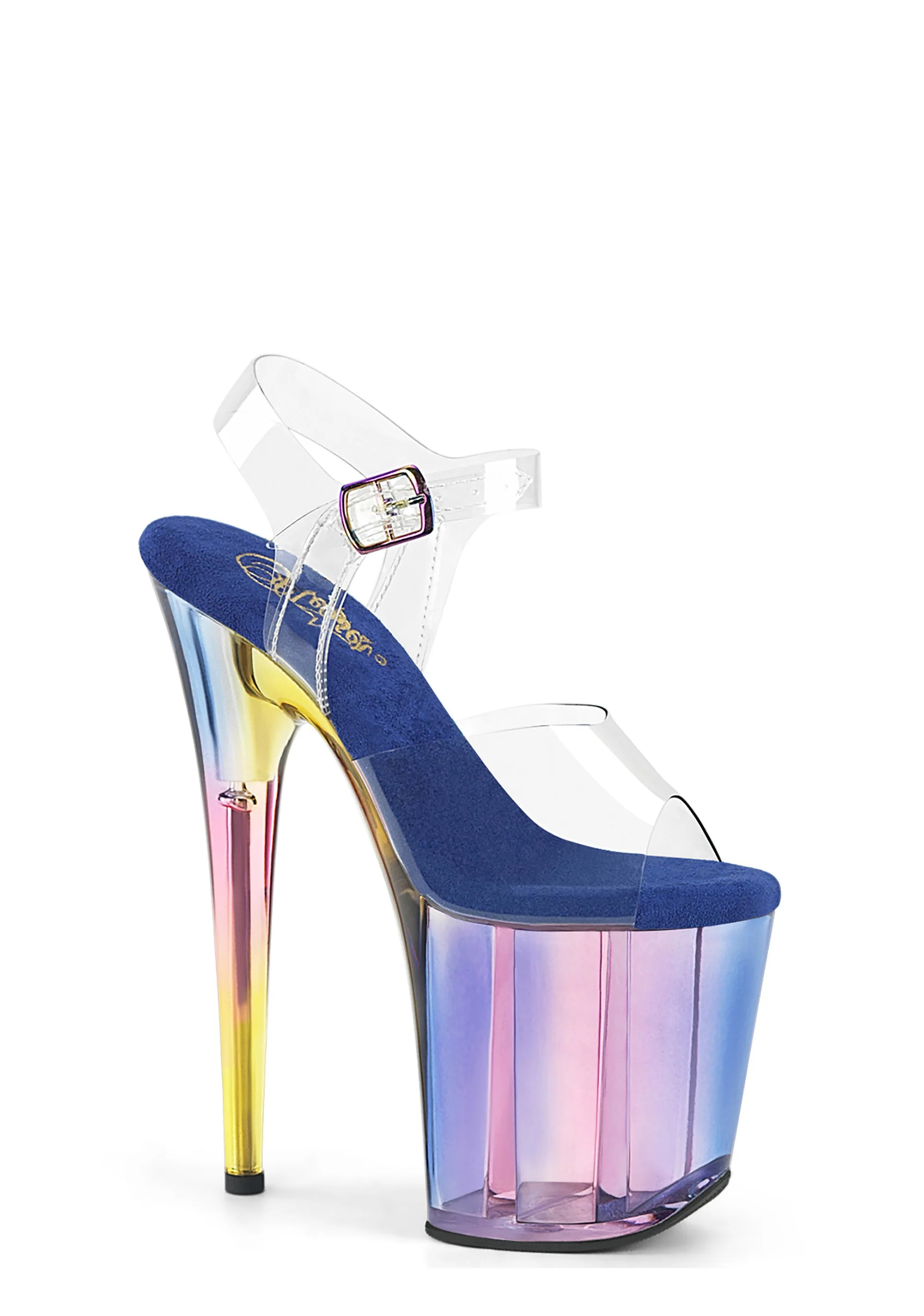 Flamingo-808 Platform Ankle Strap Sandals - Holographic - Image 5
