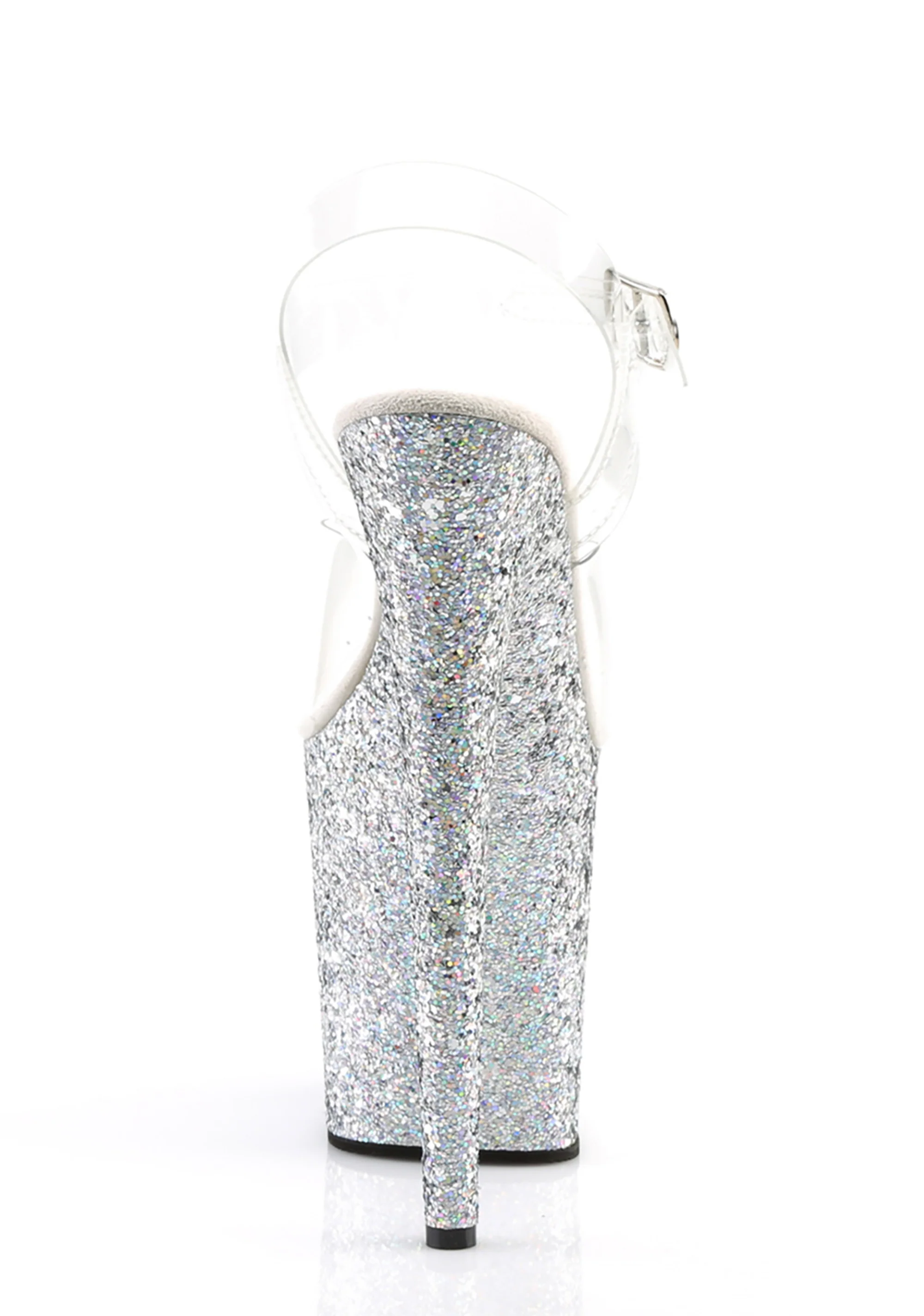 Flamingo-808LG Platform Ankle Strap Sandals-Silver - Image 4