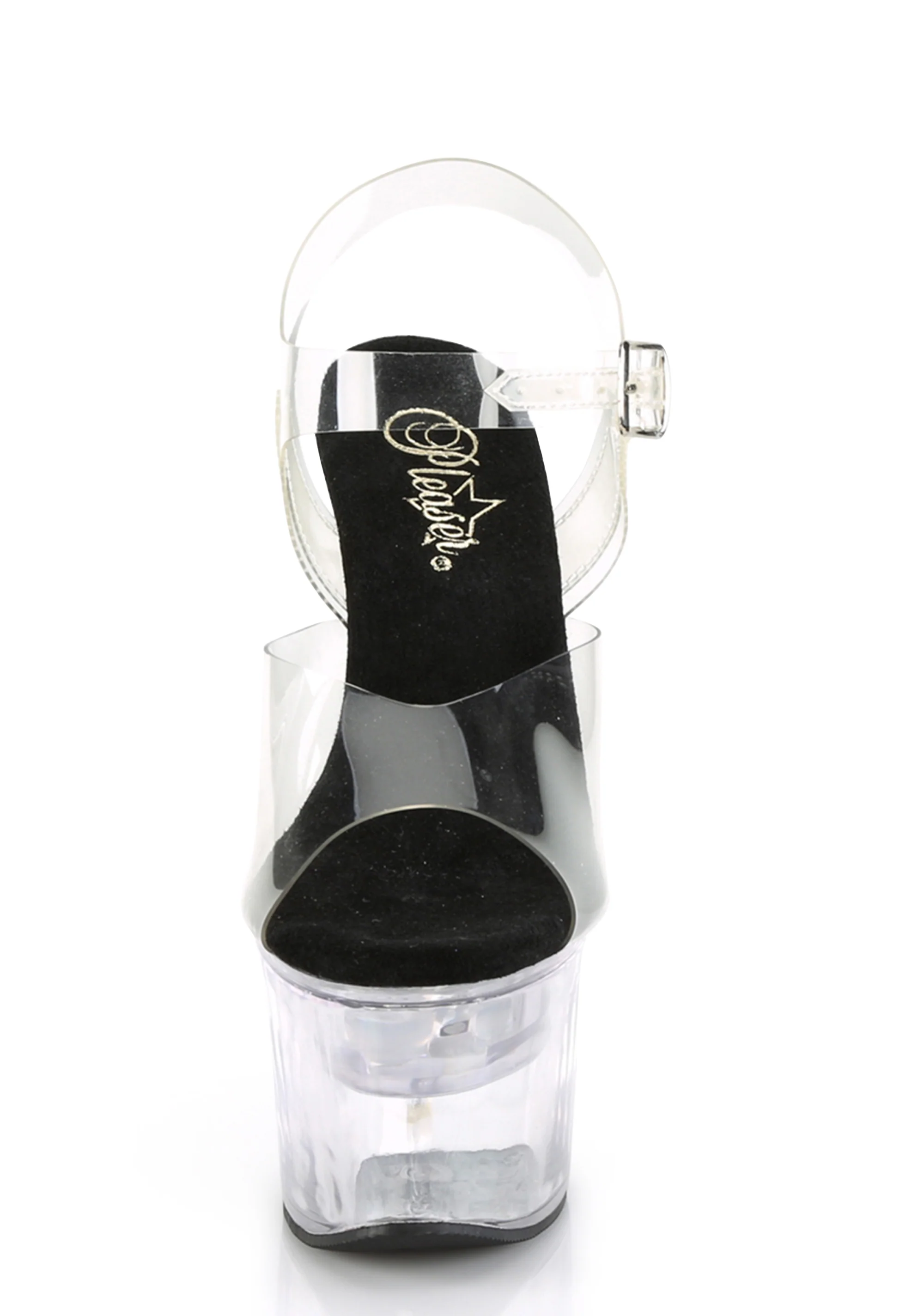 Flashdance-708 Platform Ankle Strap Sandal-Clear - Image 3