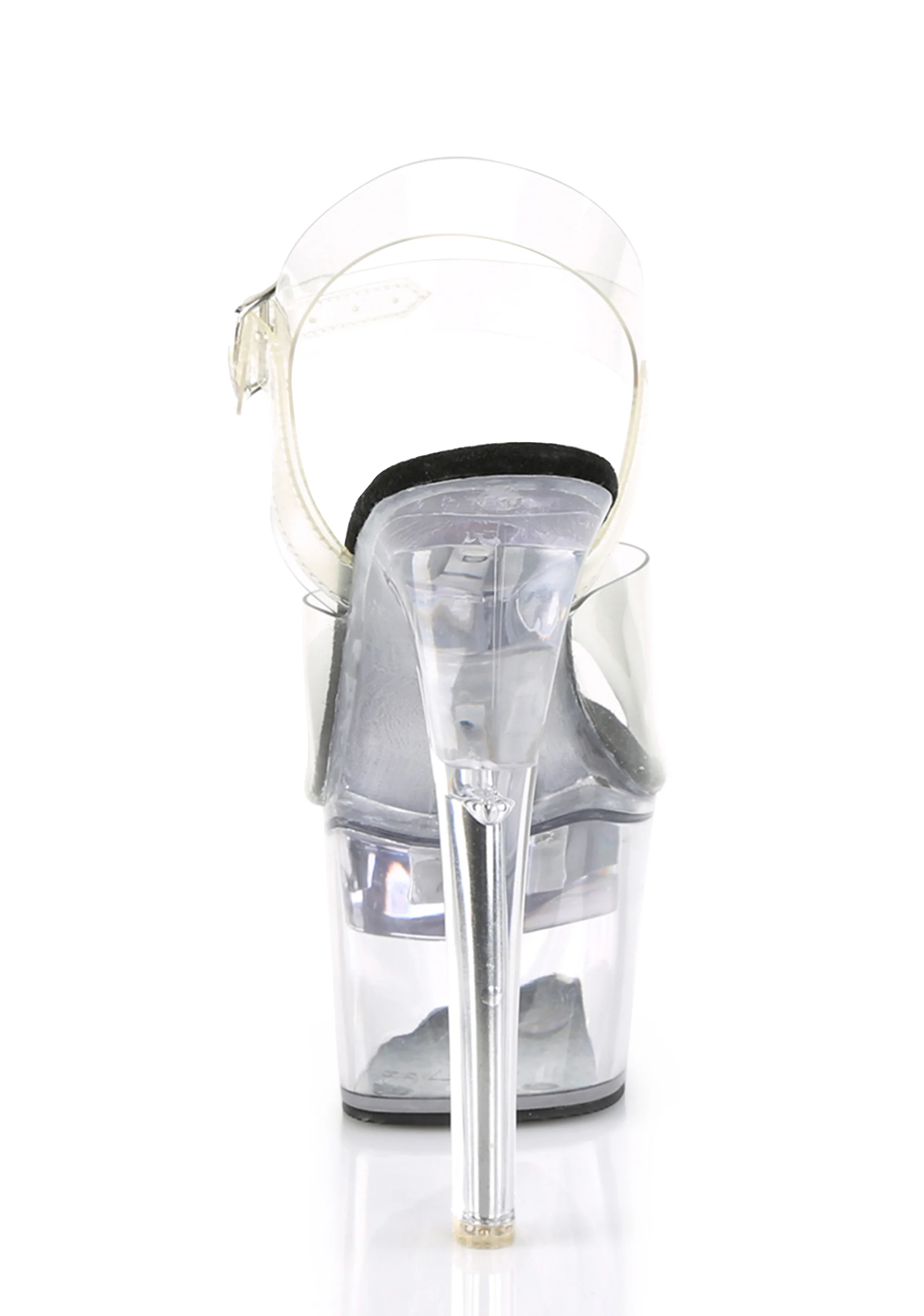Flashdance-708 Platform Ankle Strap Sandal-Clear - Image 4