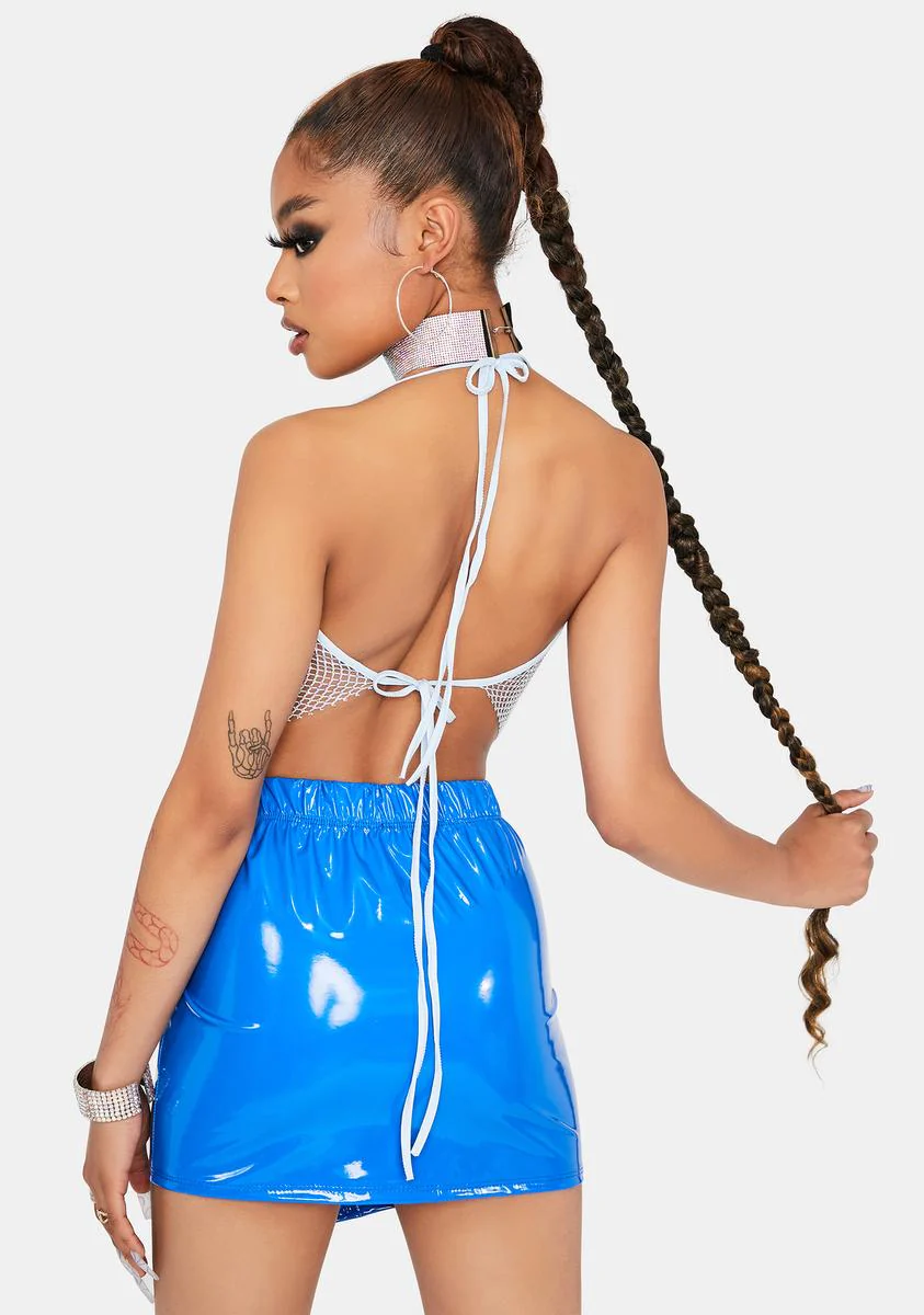 Flashy Girl Vinyl Mini Skirt - Image 4