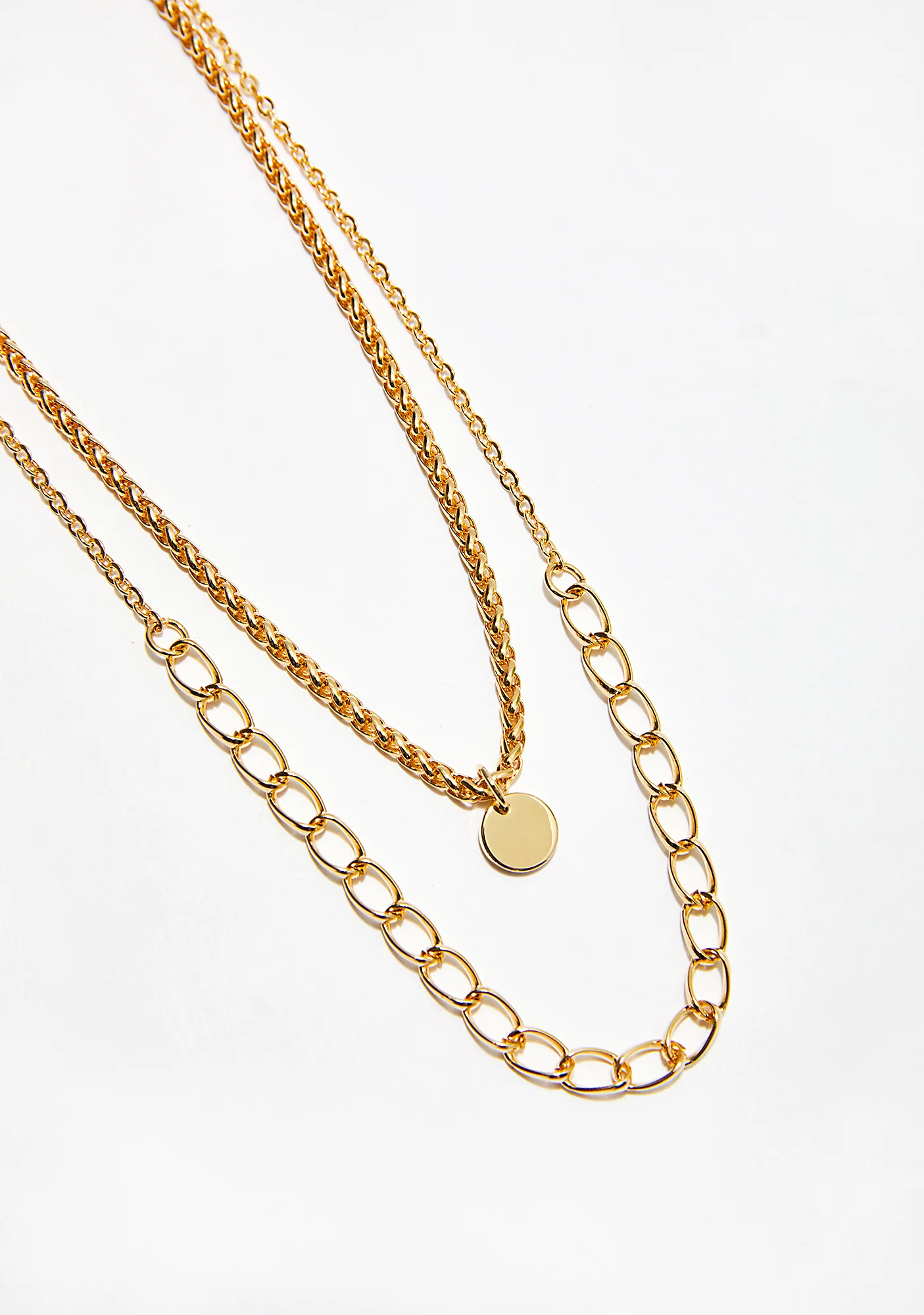 Flashy Gold Layered Necklace - Image 2