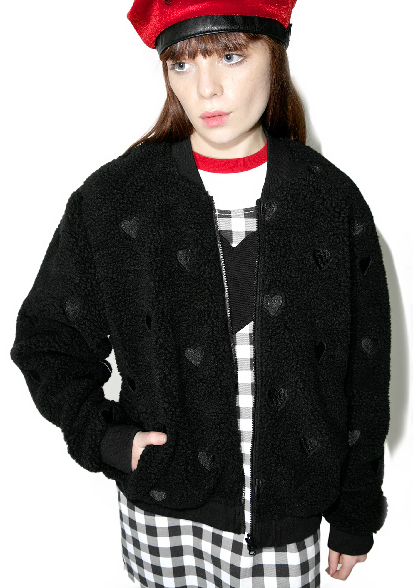 Fleecey Heart Bomber - Image 3