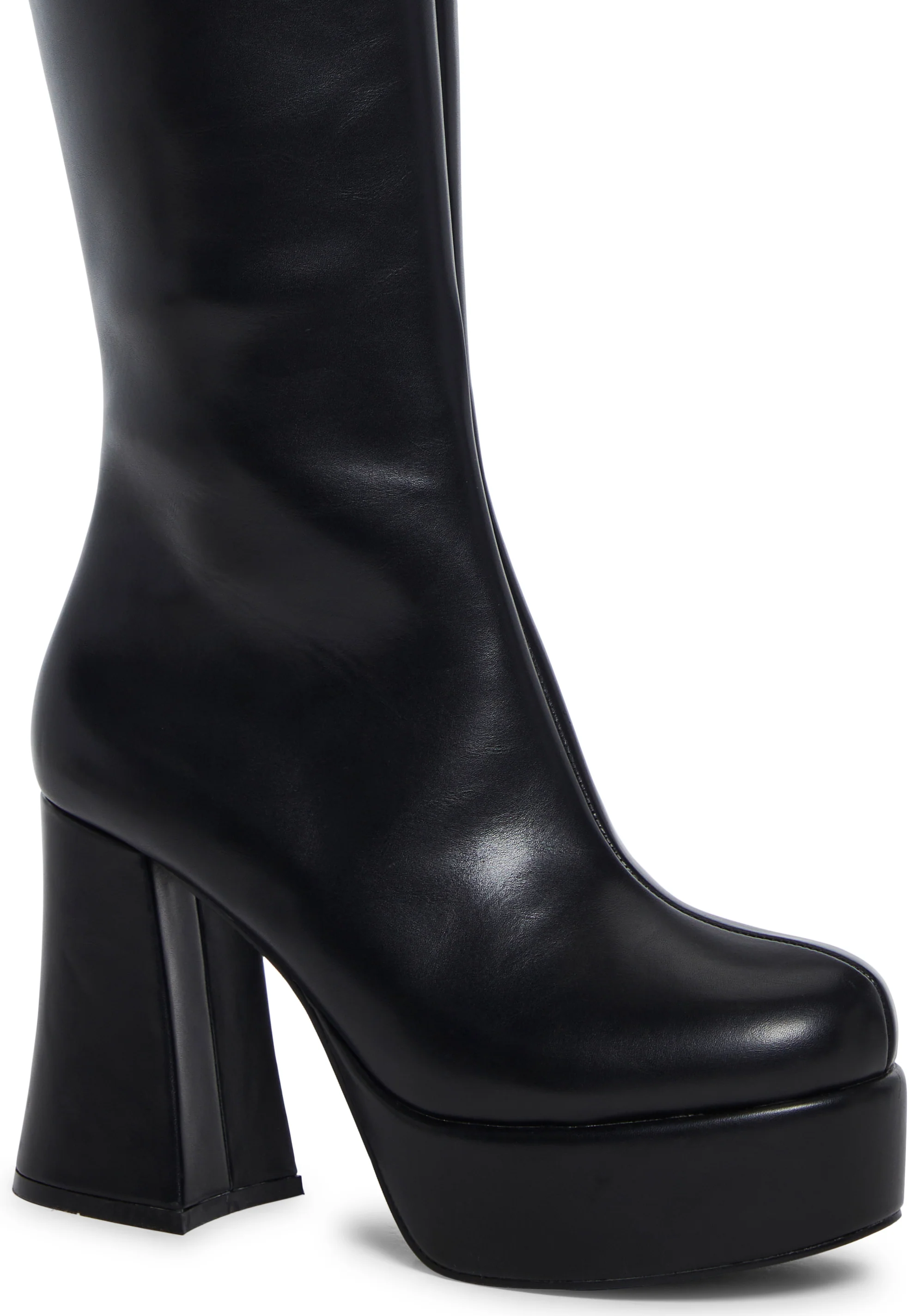 Flirty Flair Go Go Boots - Black - Image 2