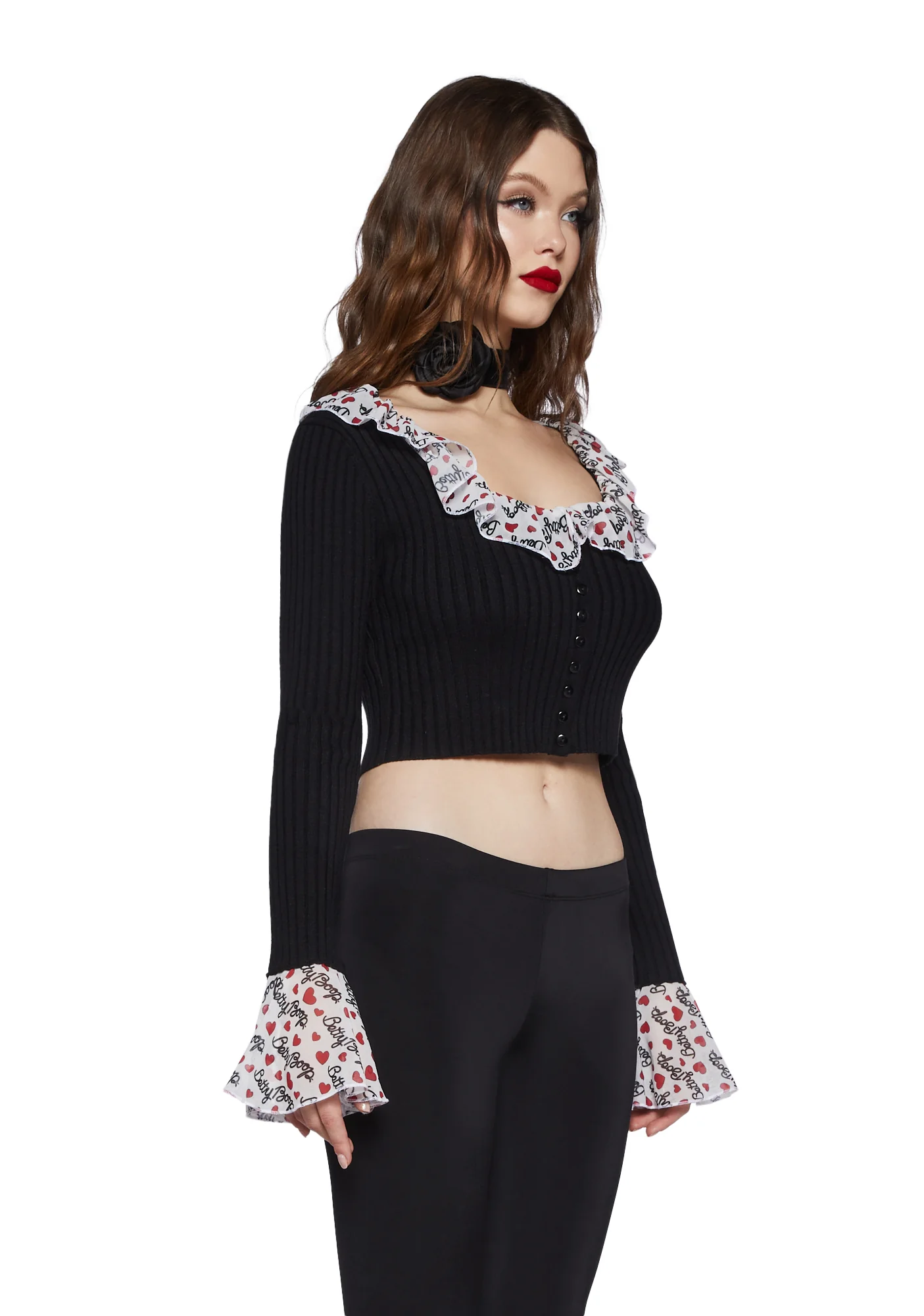 Flirty Frills Knit Cardigan - Image 3