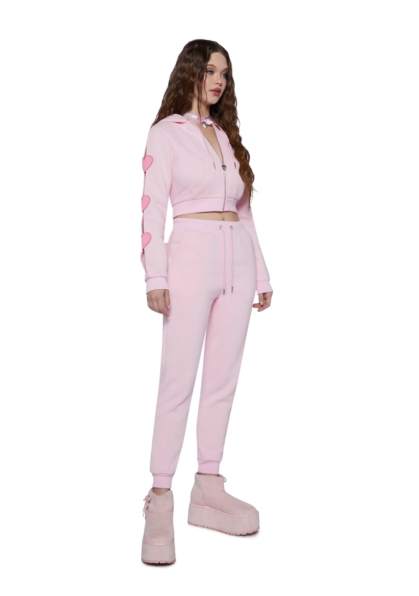 Flirty Kiss Cropped Hoodie - Image 2