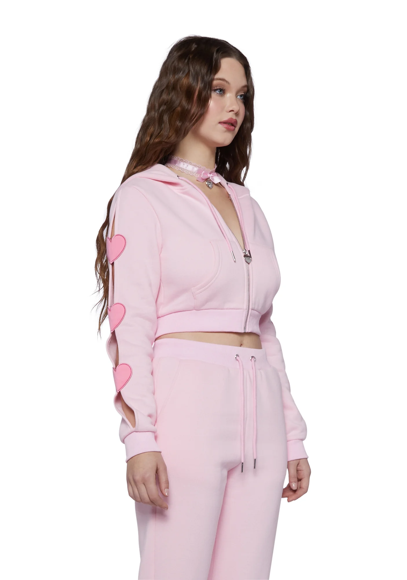 Flirty Kiss Cropped Hoodie - Image 3