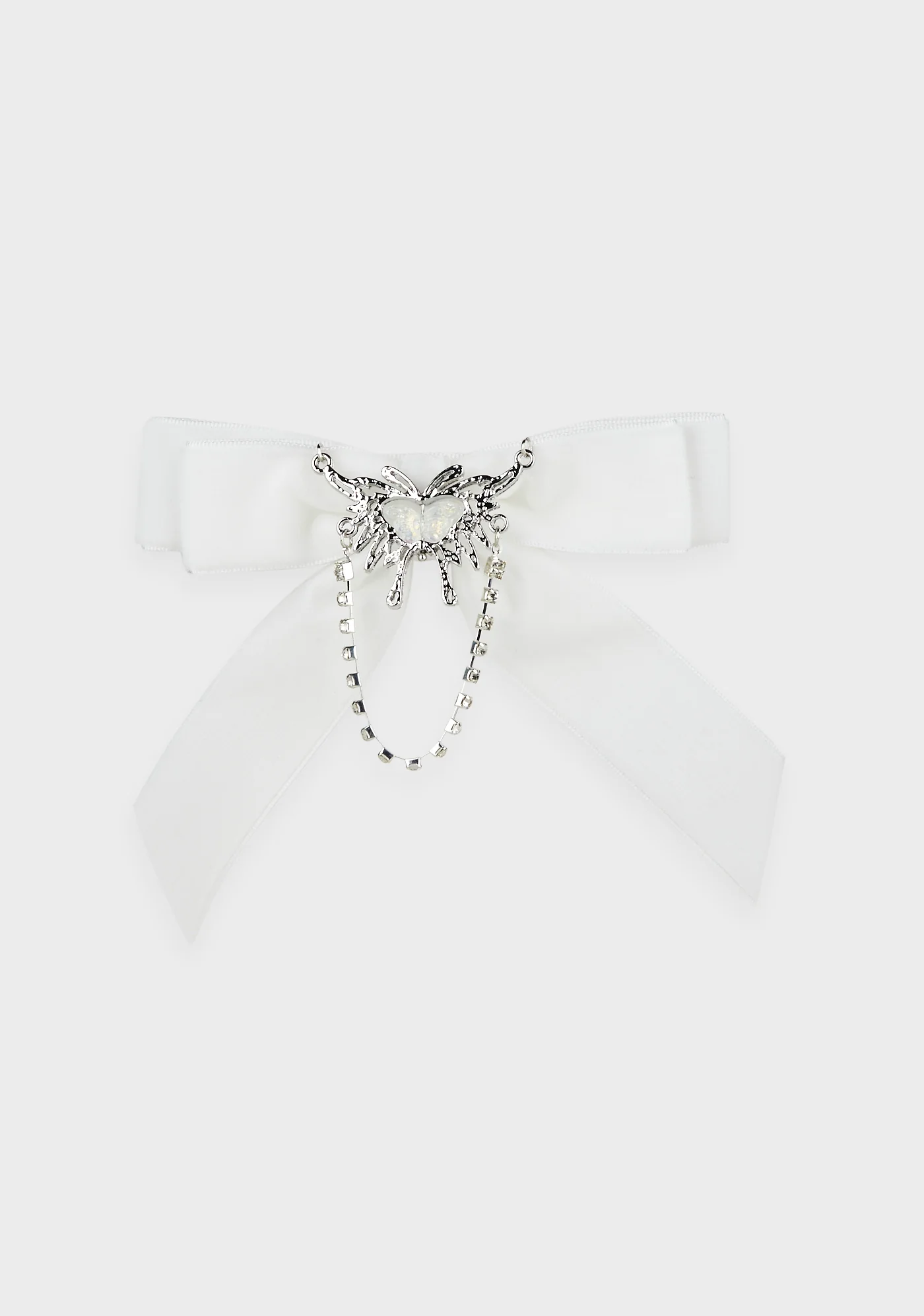 Flirty Occasion Butterfly Choker - White - Image 3