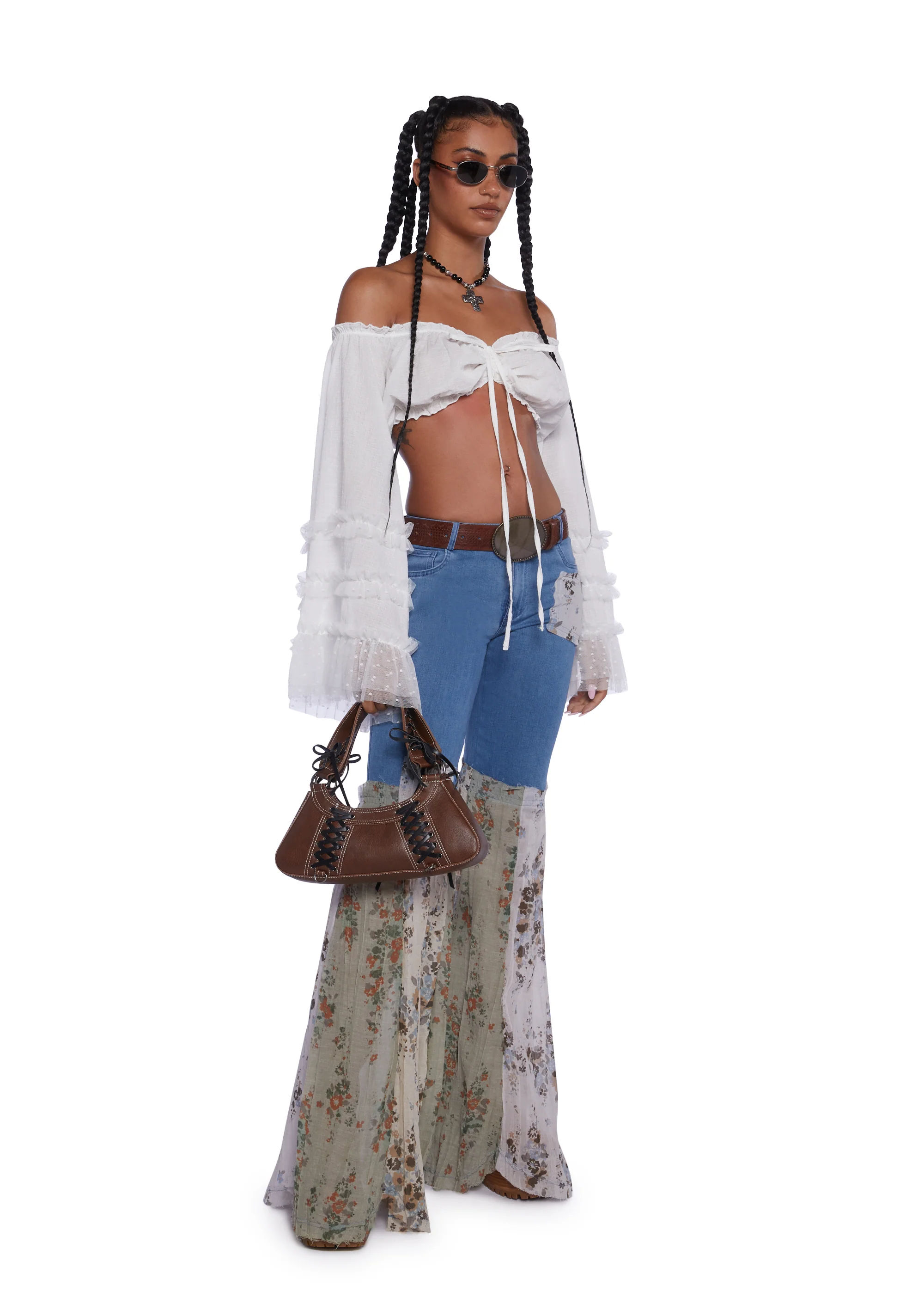 Flora Delights Denim Pants - Image 4