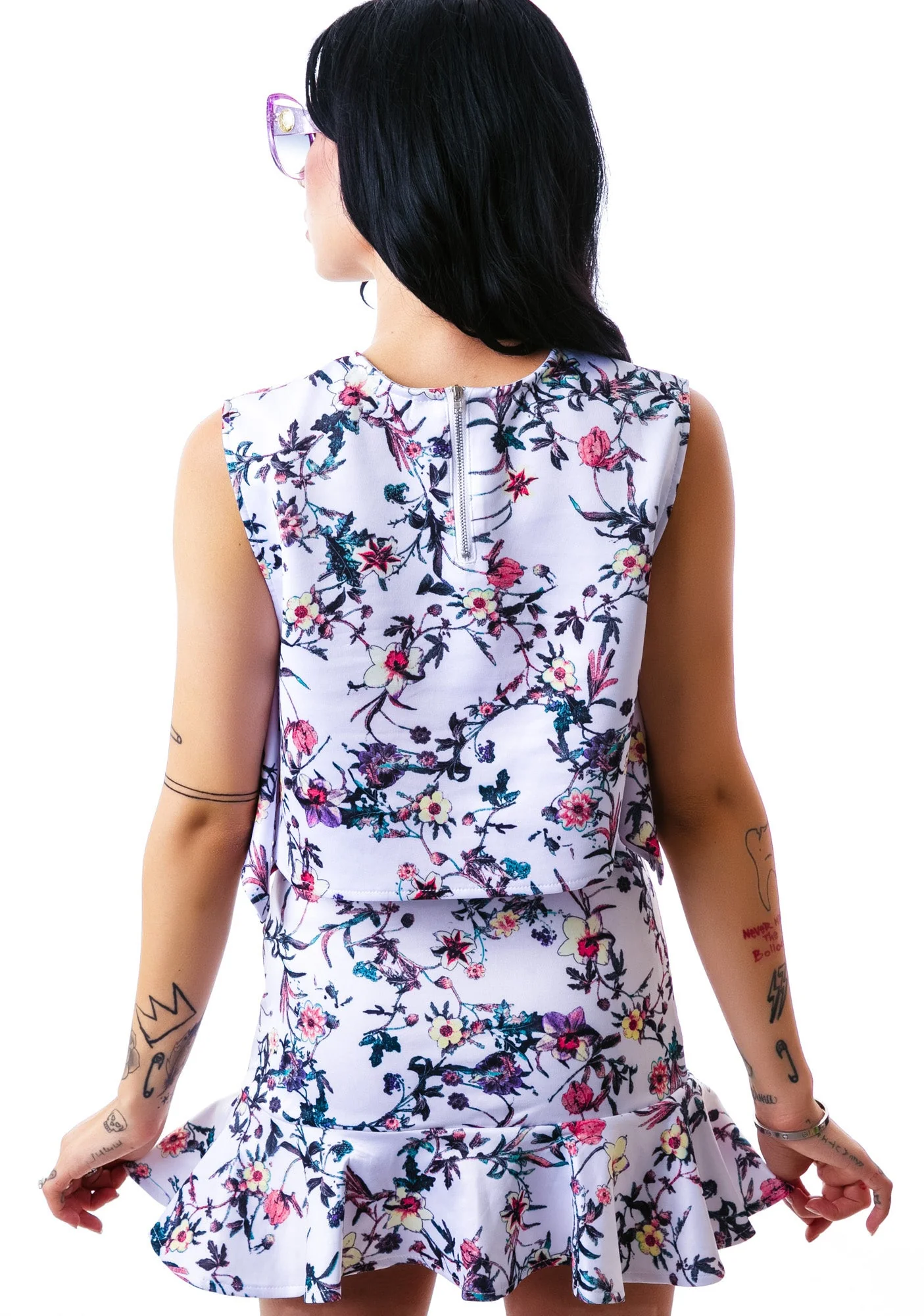 Flora Peplum Talk Skirt - White - Image 13