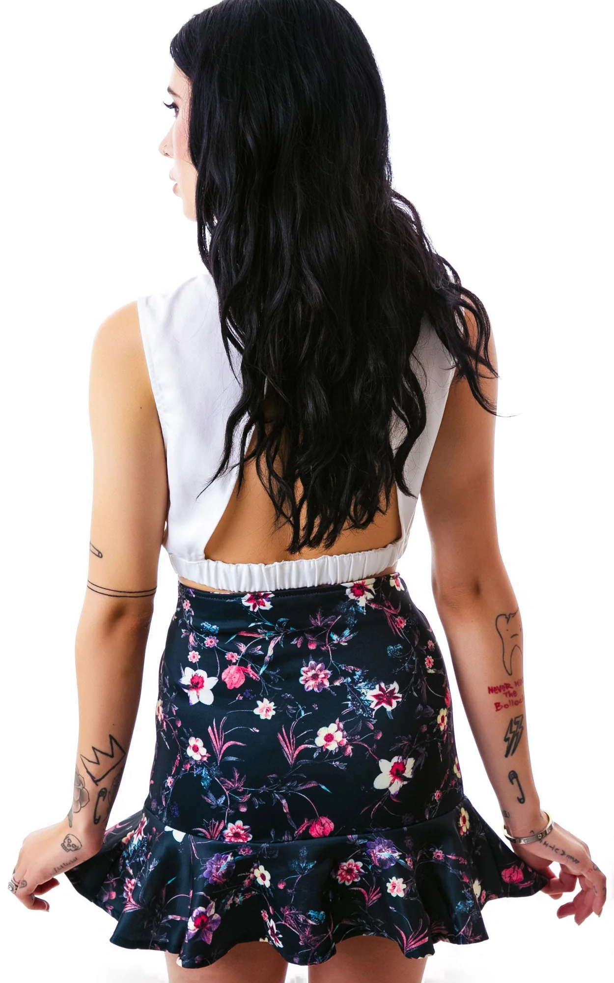 Flora Peplum Talk Skirt - White - Image 2
