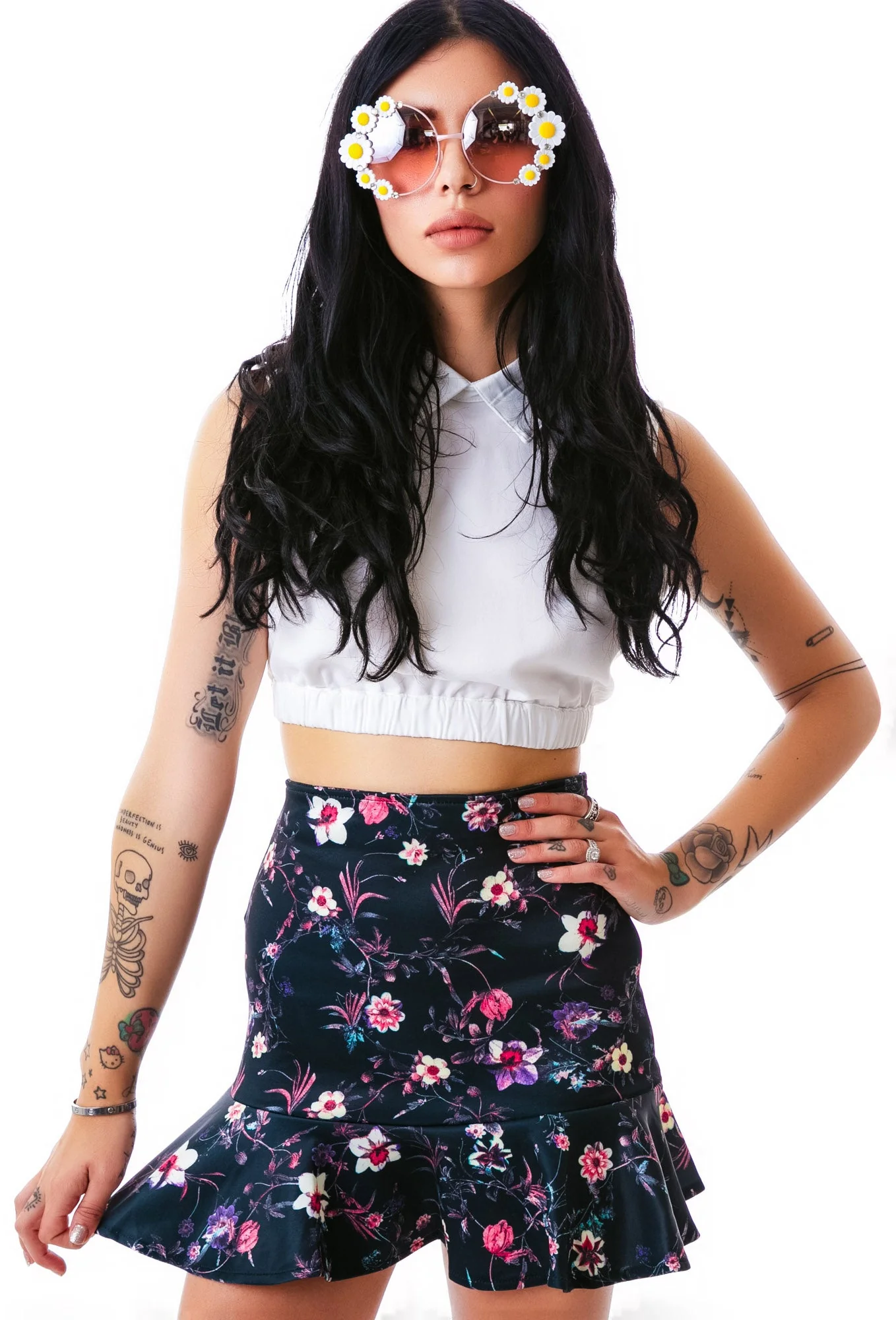 Flora Peplum Talk Skirt - White - Image 3