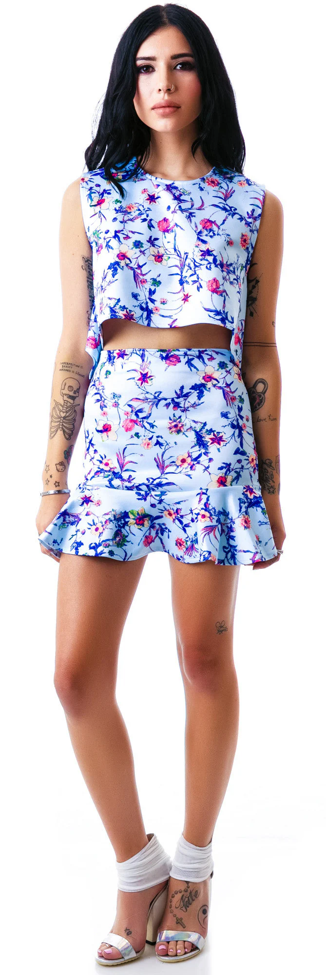 Flora Peplum Talk Skirt - White - Image 9