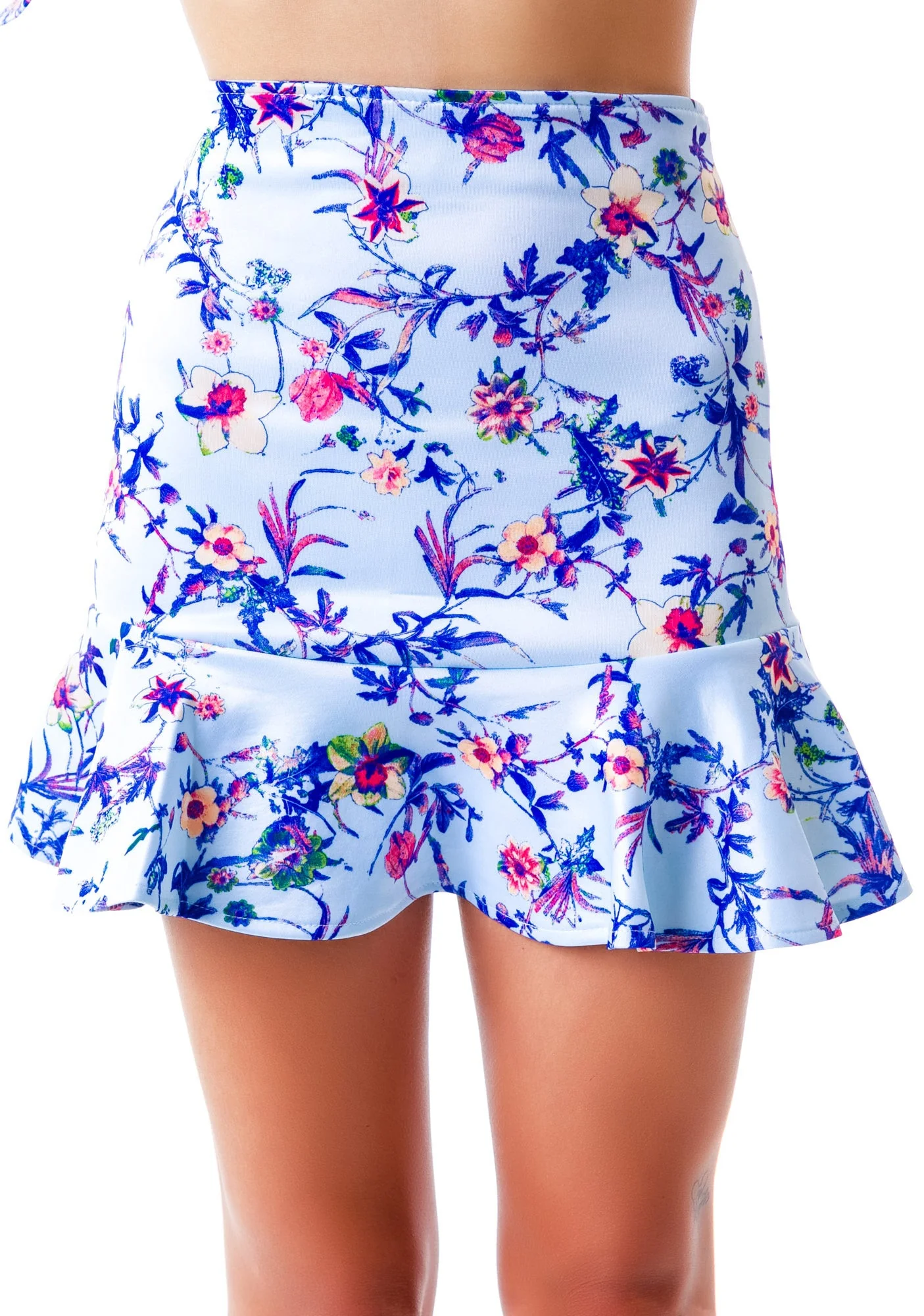 Flora Peplum Talk Skirt - Black - Image 6