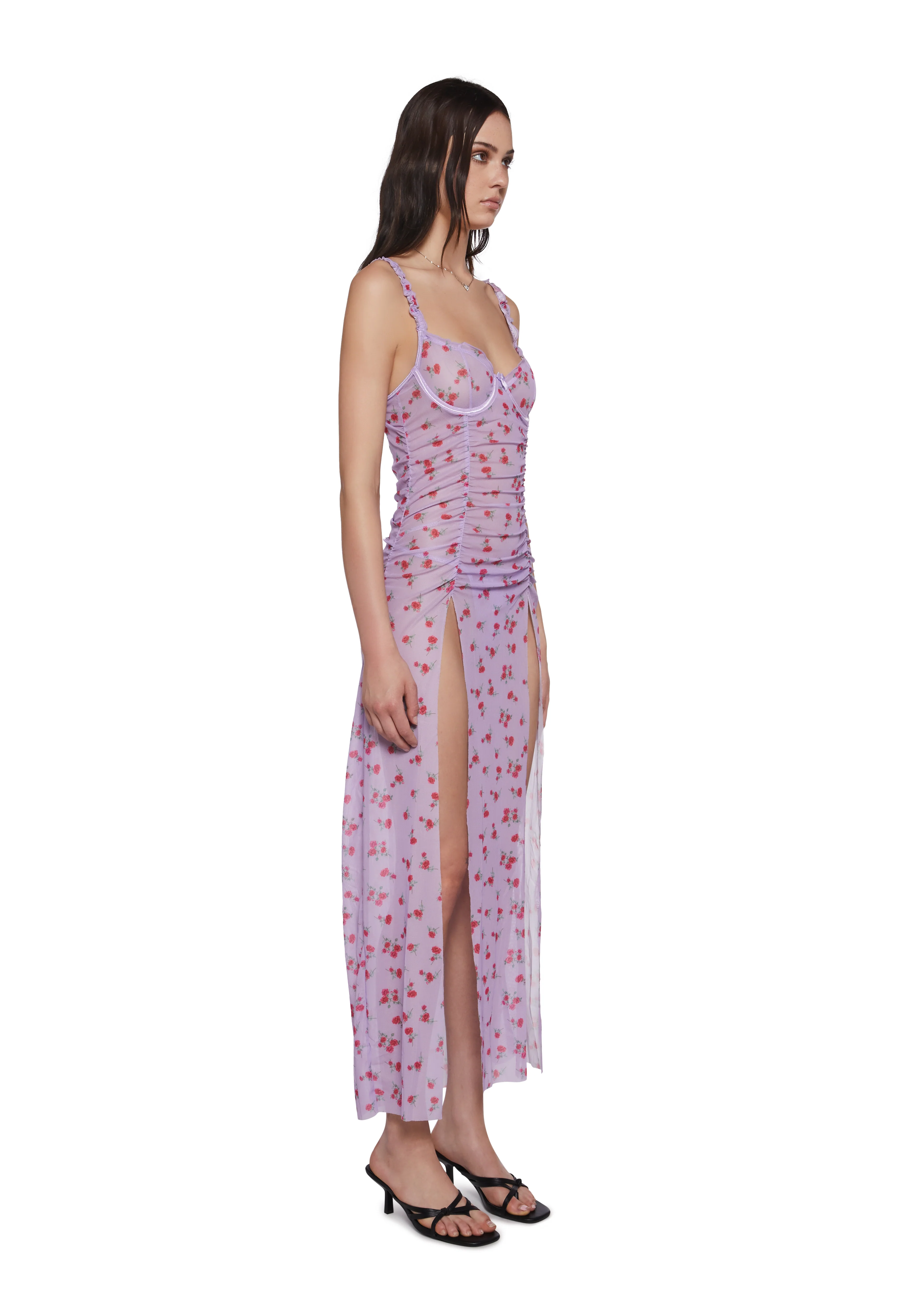 Garden Frolic Nightdress And Thong Set - Purple - Image 3