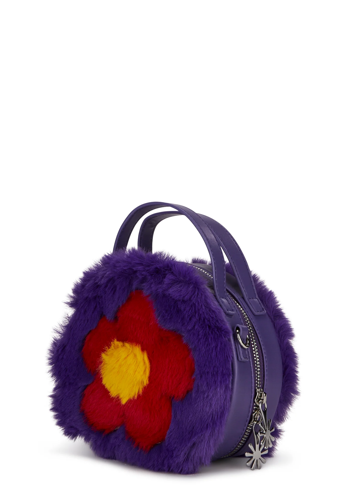 Floral Fantasies Faux Fur Handbag - Image 4