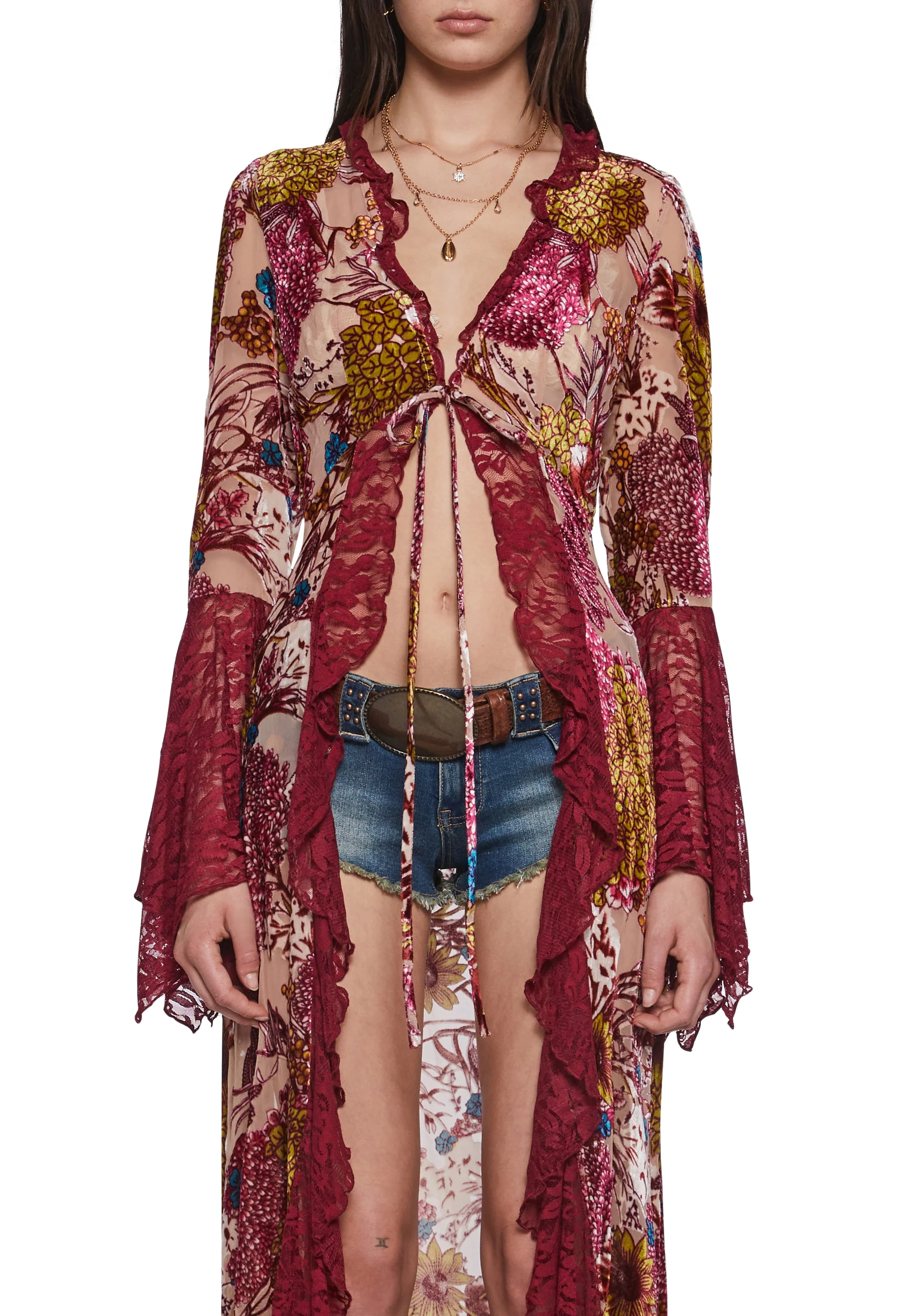 Boho Girl Floral Duster - Image 2