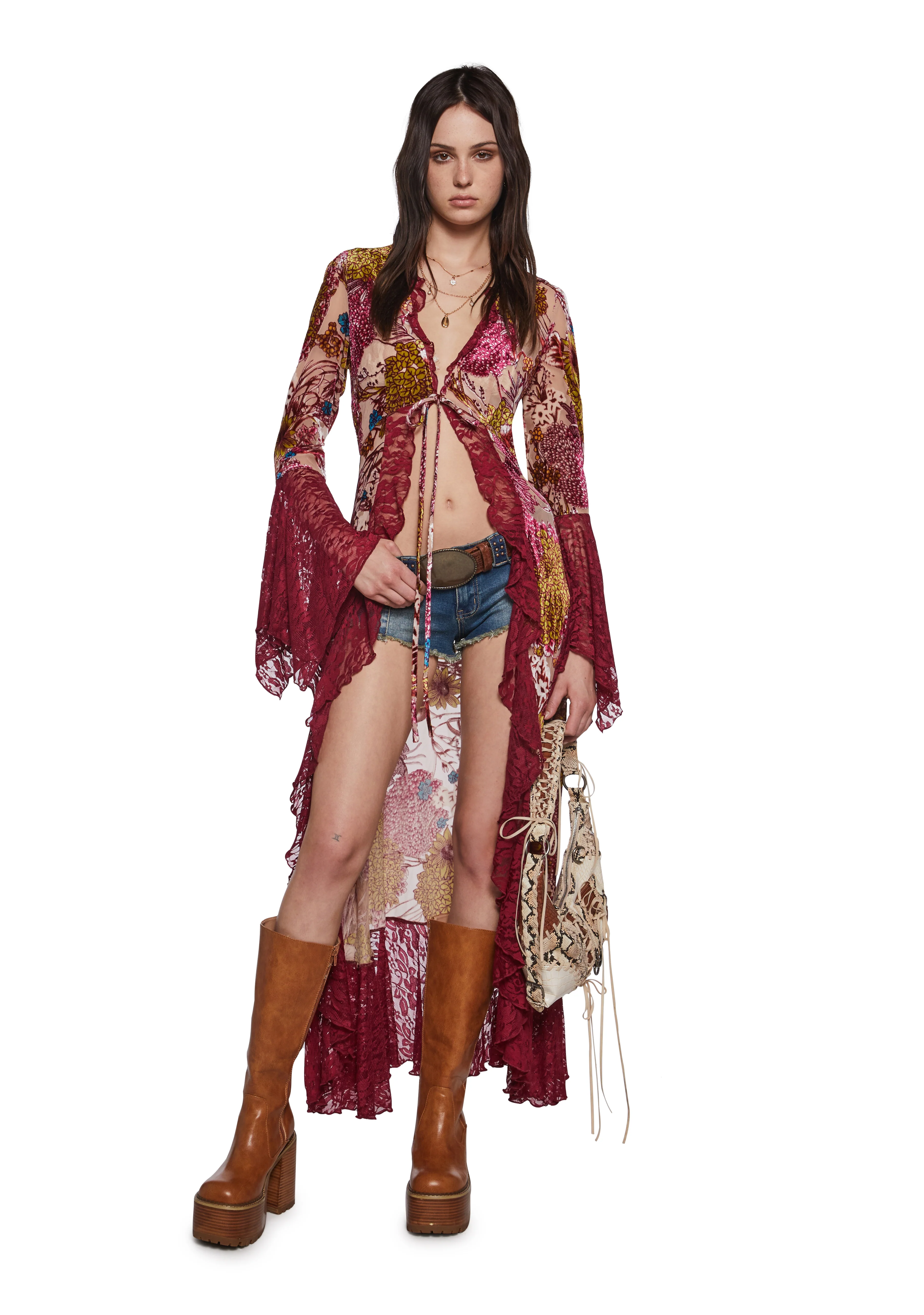 Boho Girl Floral Duster - Image 5