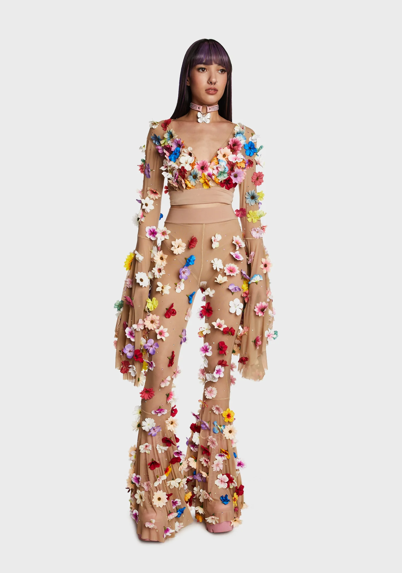 Flower Power Bell Sleeve Top - Image 3